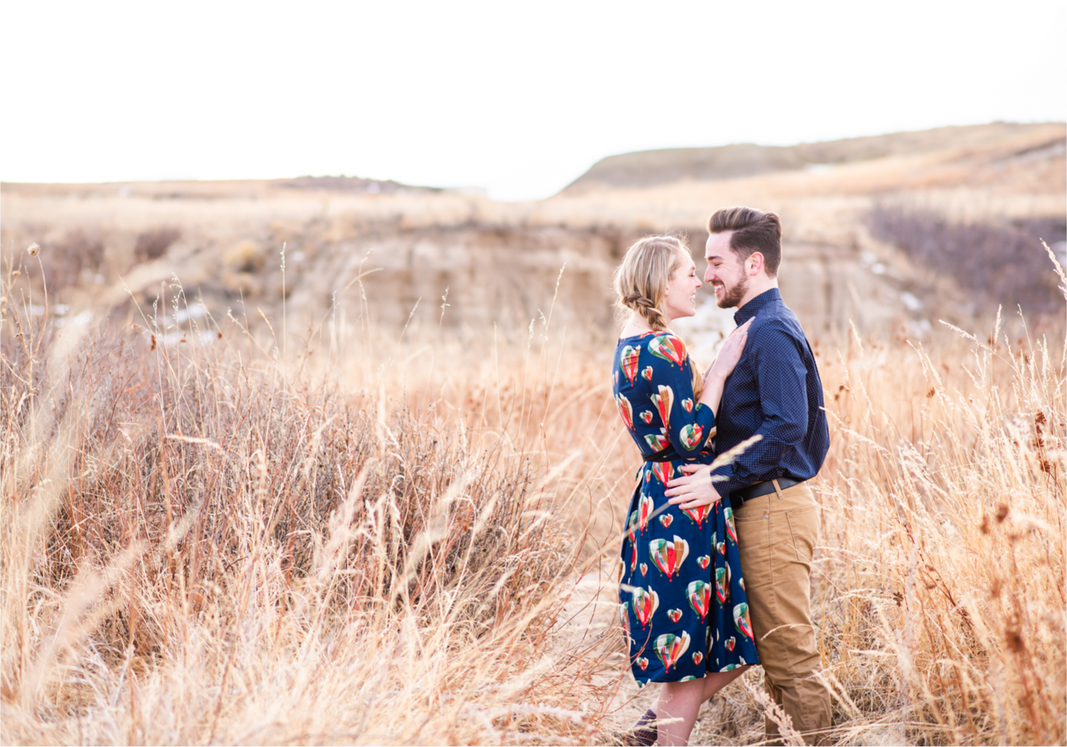 Engagement at Colorado Paint Mines in Calhan, Colorado near Colorado Springs | Britni Girard Photography Colorado Wedding Photographer, adventure engagement session with whimsical charm for two newly engaged artists | Sunset Engagement at Paint Mines