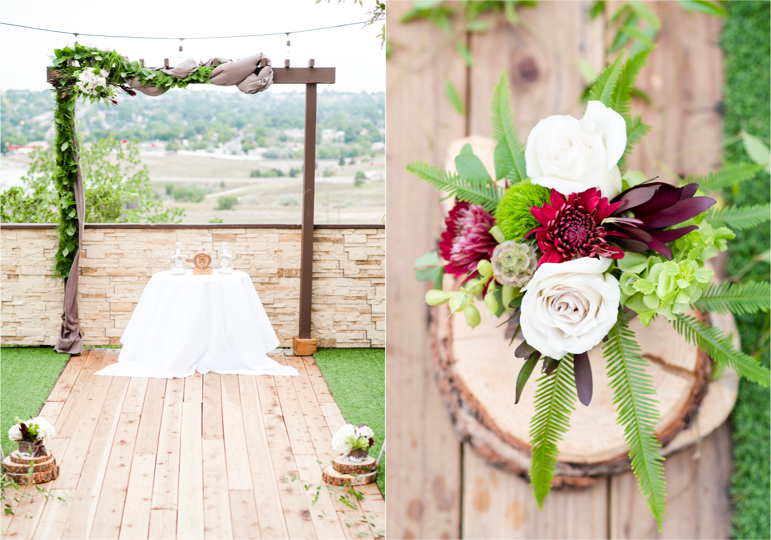 Modern Romantic wedding at Wedgwood Weddings Brittany Hill in Denver Colorado | Britni Girard Photography | Whiskey unity ceremony and live band The Burroughs are highlights of this musician couples wedding | Dragonfly Floral Company