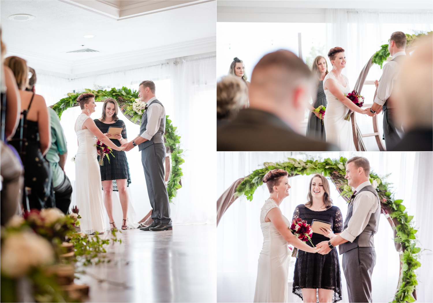 Modern Romantic wedding at Wedgwood Weddings Brittany Hill in Denver Colorado | Britni Girard Photography | Whiskey unity ceremony and live band The Burroughs are highlights of this musician couples wedding | Dragonfly Floral Company