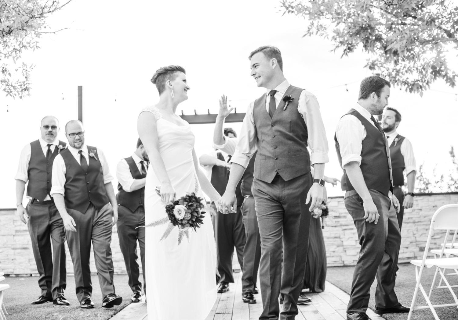 Modern Romantic wedding at Wedgwood Weddings Brittany Hill in Denver Colorado | Britni Girard Photography | Whiskey unity ceremony and live band The Burroughs are highlights of this musician couples wedding | Dragonfly Floral Company