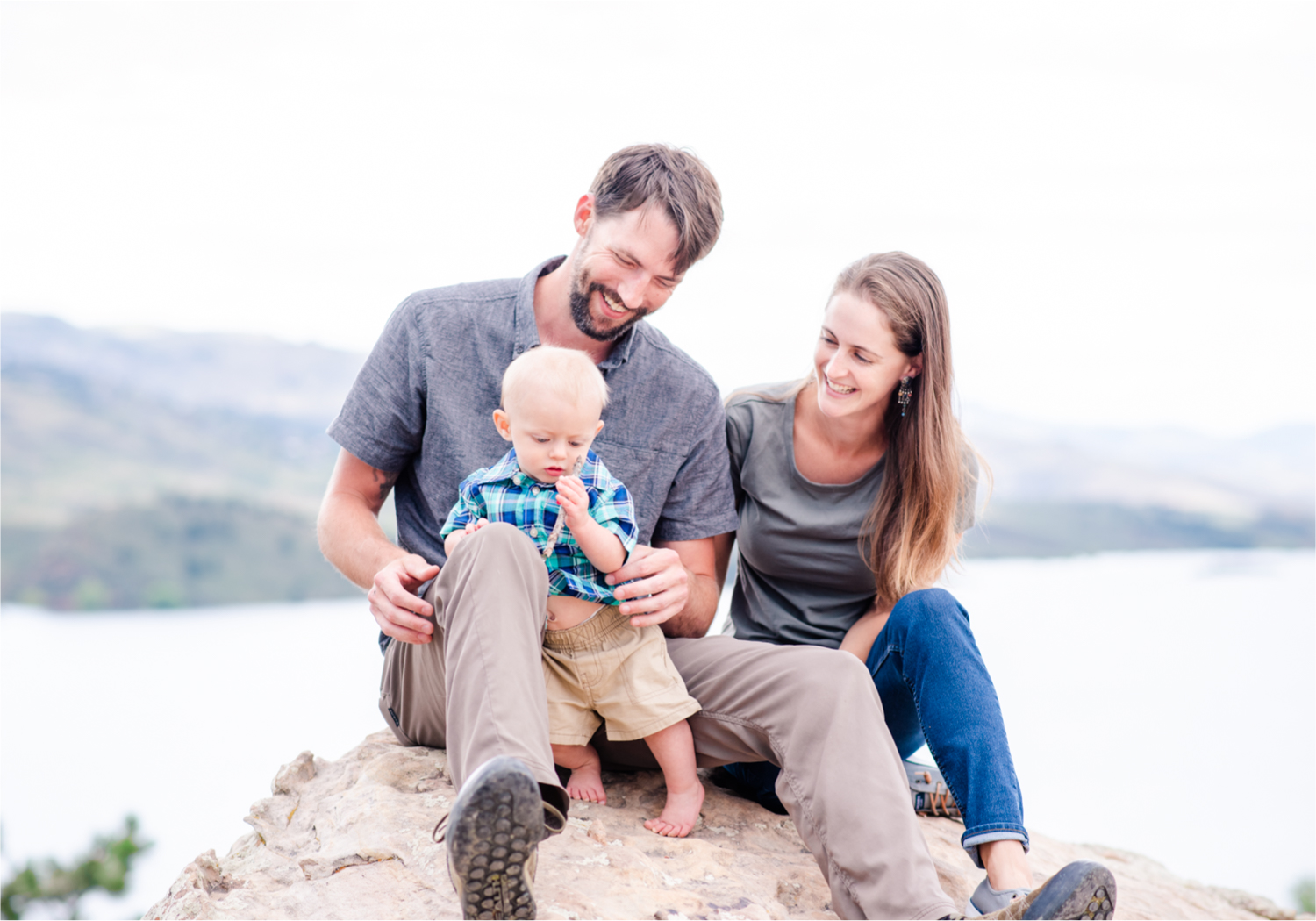 Colorado Mountain Engagement at Horsetooth Reservoir for Wanderlust Couple and their son | Britni Girard Photography