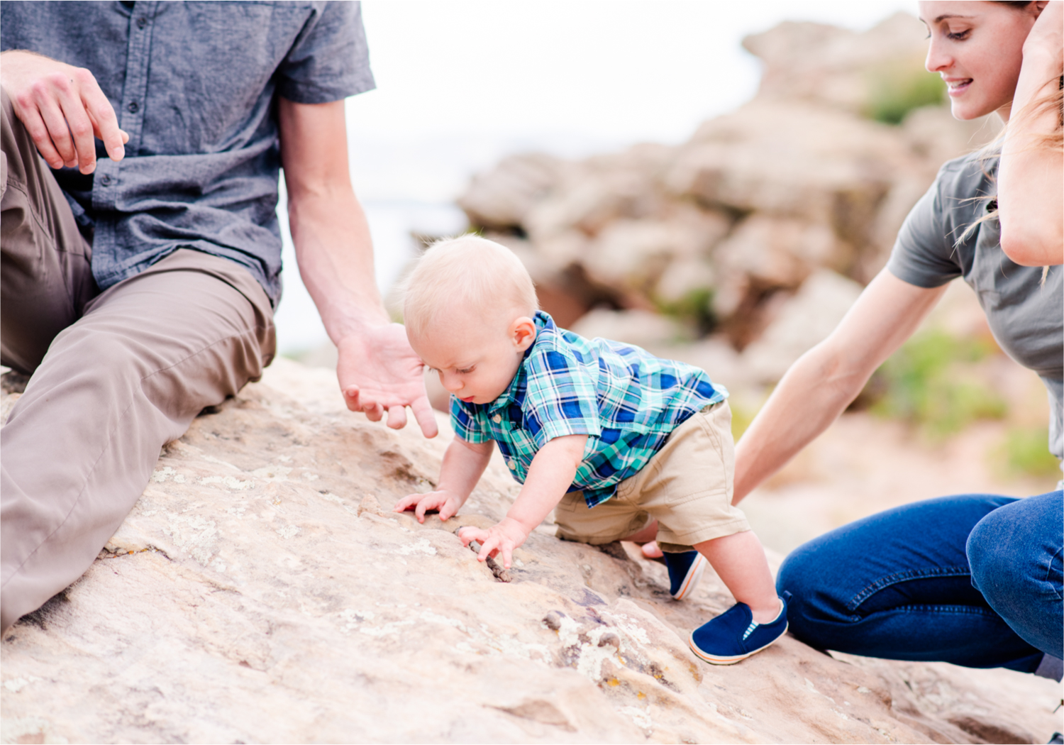 Colorado Mountain Engagement at Horsetooth Reservoir for Wanderlust Couple and their son | Britni Girard Photography