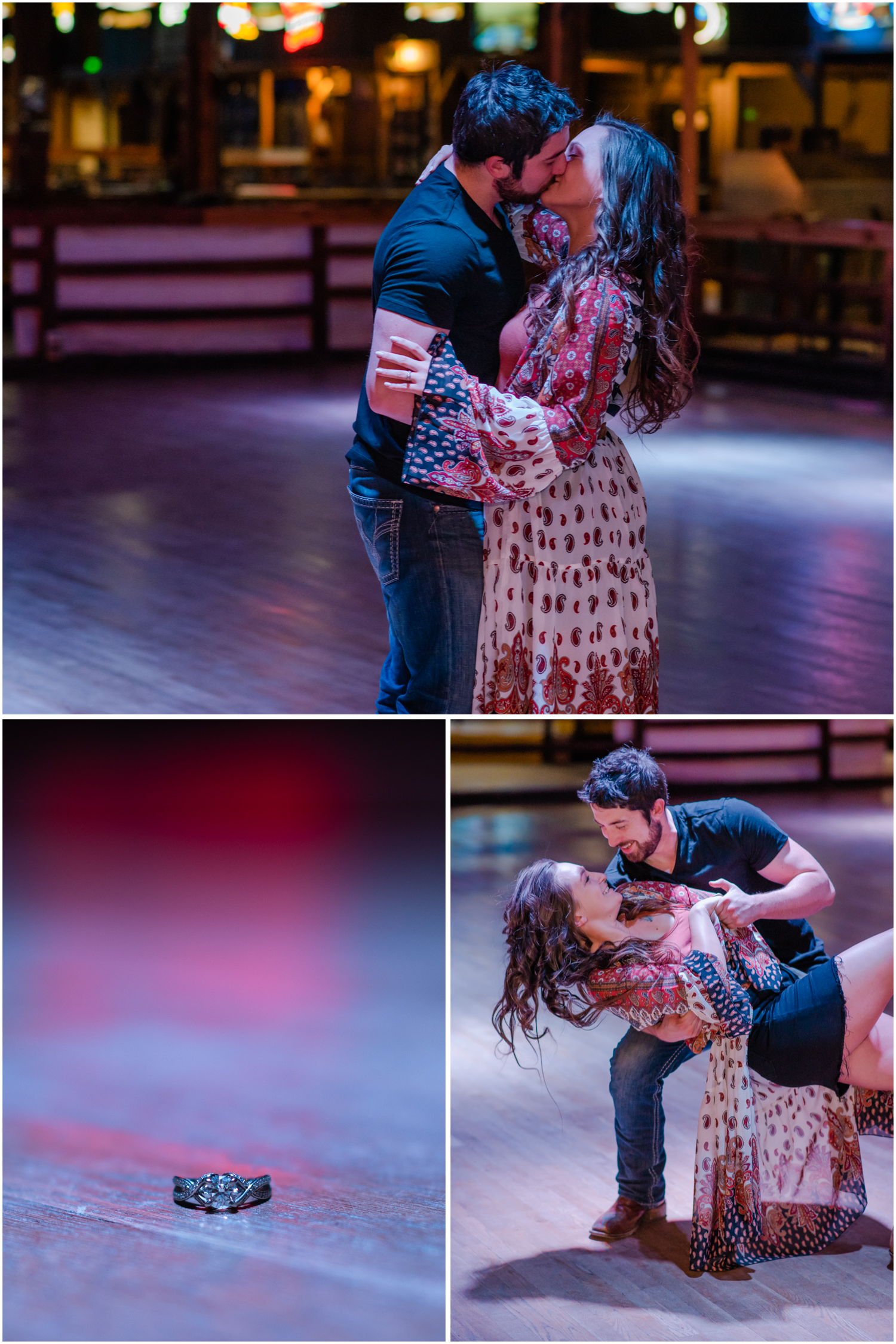 Country Themed Engagement Photos | By Wedding Photographer Britni Girard Photography in Denver Colorado, The Grizzly Rose Engagement, Country Dancing Engagement