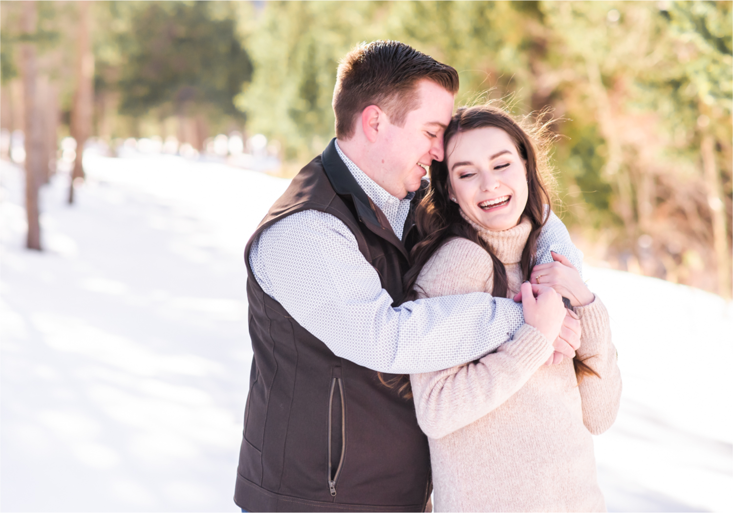 Lily Lake Winter Engagement in Estes Park | Britni Girard Photography - Colorado Wedding Photographer | Rocky Mountain National Park Photography and Downtown Estes Park River Walk