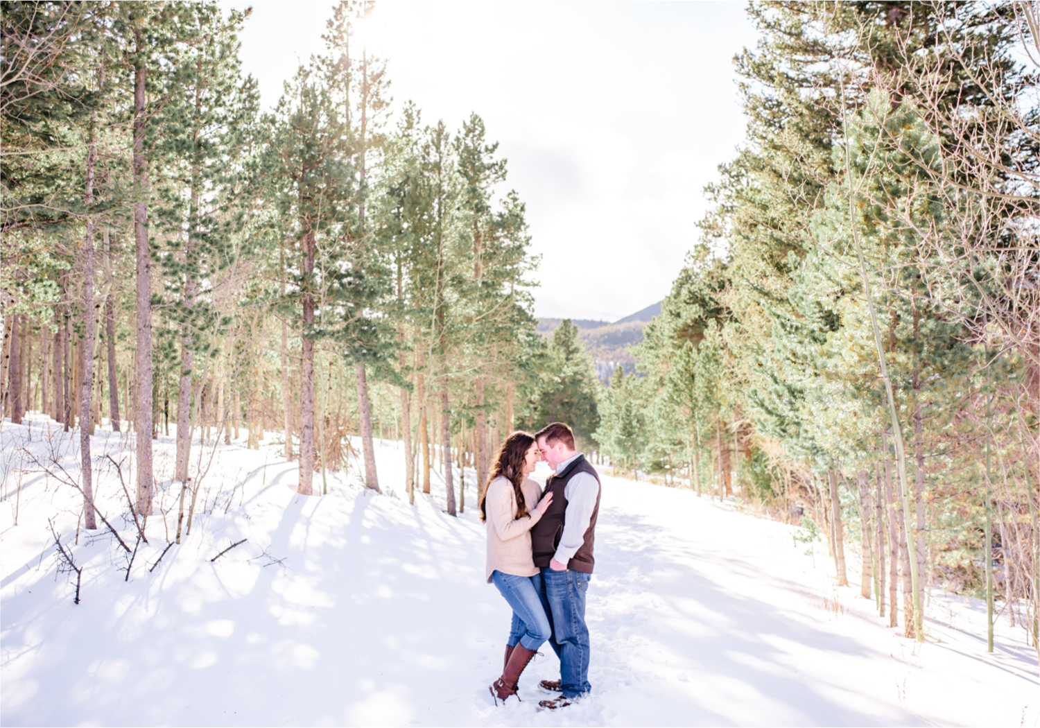 Lily Lake Winter Engagement in Estes Park | Britni Girard Photography - Colorado Wedding Photographer | Rocky Mountain National Park Photography and Downtown Estes Park River Walk