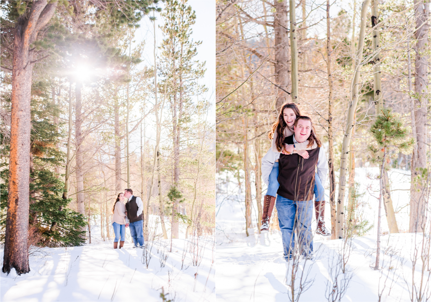 Lily Lake Winter Engagement in Estes Park | Britni Girard Photography - Colorado Wedding Photographer | Rocky Mountain National Park Photography and Downtown Estes Park River Walk
