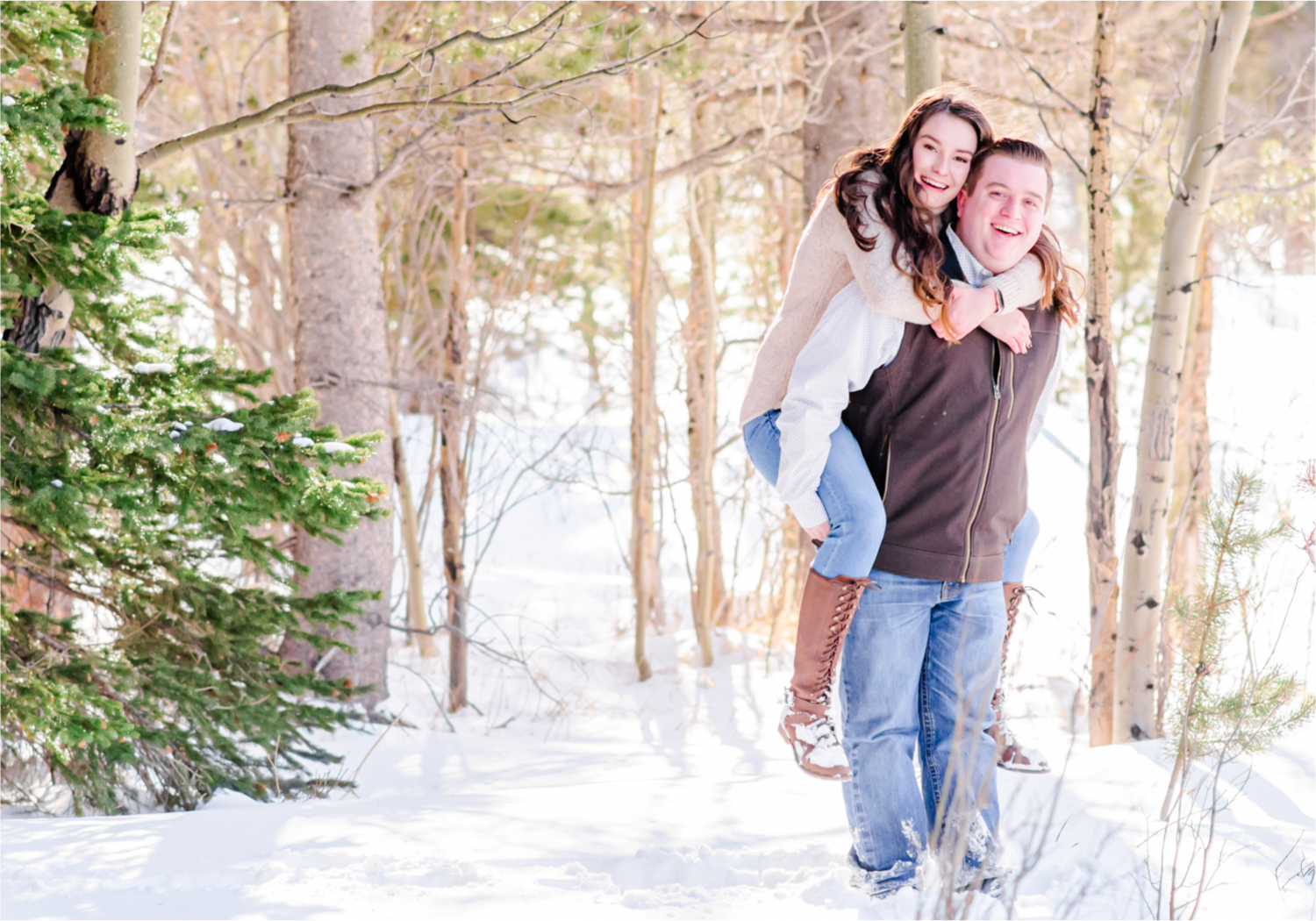 Lily Lake Winter Engagement in Estes Park | Britni Girard Photography - Colorado Wedding Photographer | Rocky Mountain National Park Photography and Downtown Estes Park River Walk