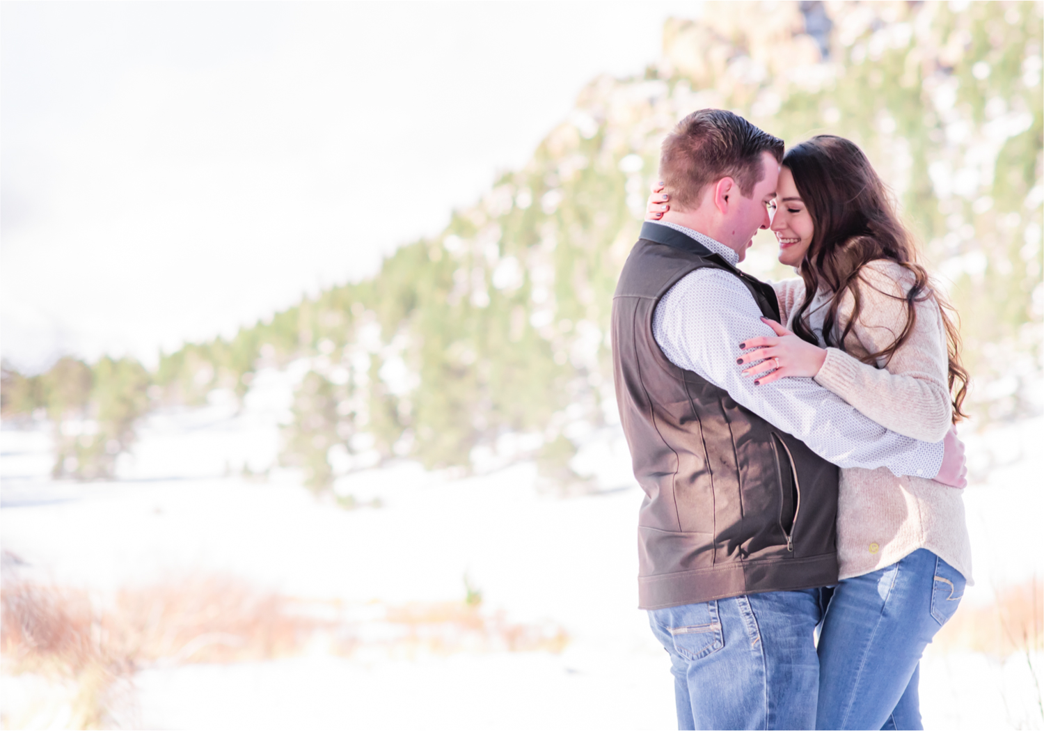 Lily Lake Winter Engagement in Estes Park | Britni Girard Photography - Colorado Wedding Photographer | Rocky Mountain National Park Photography and Downtown Estes Park River Walk