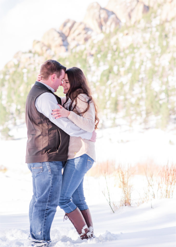 Lily Lake Winter Engagement in Estes Park | Britni Girard Photography - Colorado Wedding Photographer | Rocky Mountain National Park Photography and Downtown Estes Park River Walk