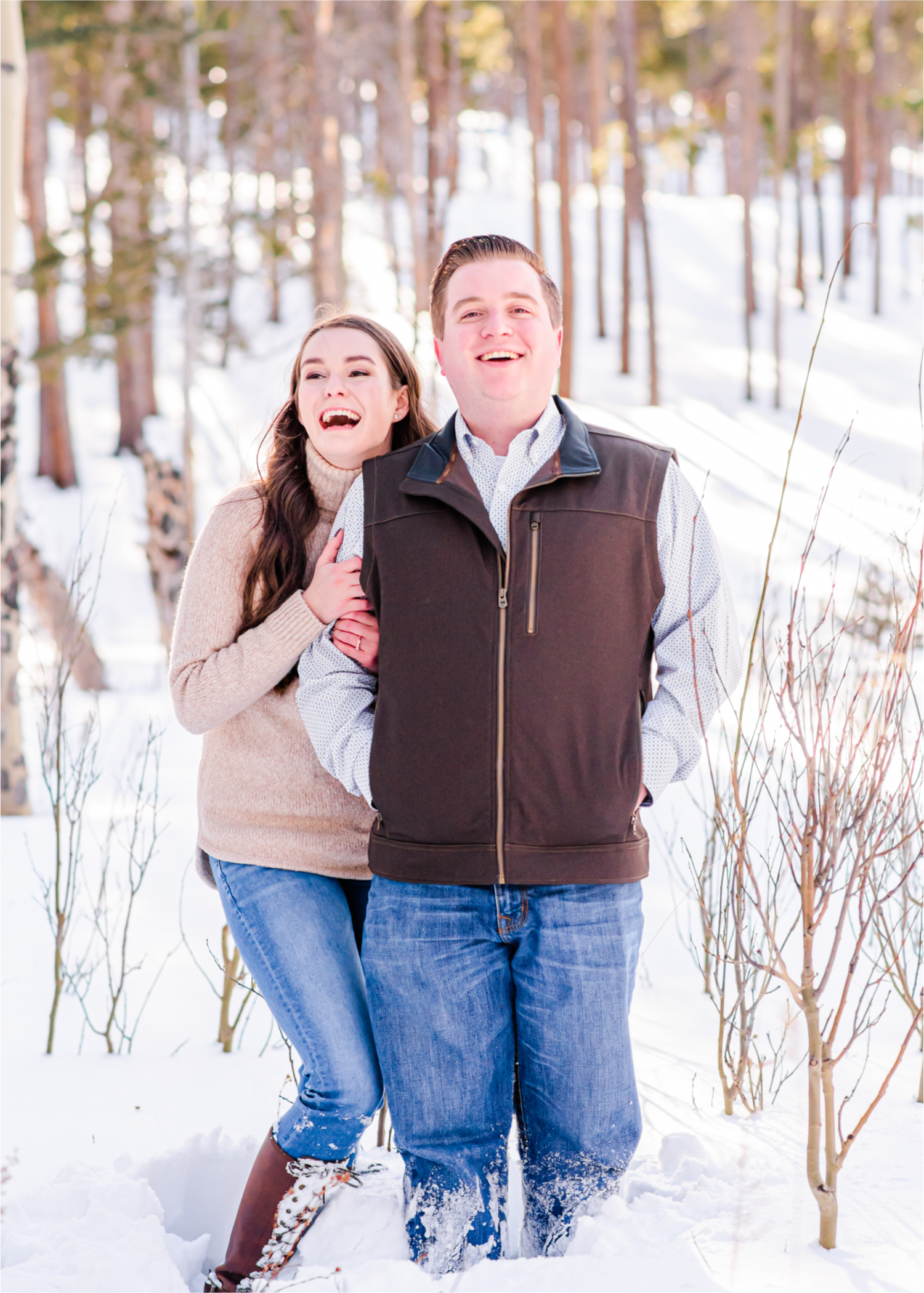 Lily Lake Winter Engagement in Estes Park | Britni Girard Photography - Colorado Wedding Photographer | Rocky Mountain National Park Photography and Downtown Estes Park River Walk