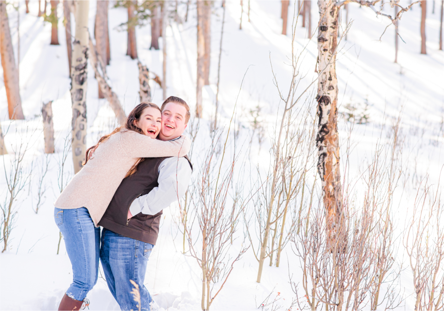 Lily Lake Winter Engagement in Estes Park | Britni Girard Photography - Colorado Wedding Photographer | Rocky Mountain National Park Photography and Downtown Estes Park River Walk