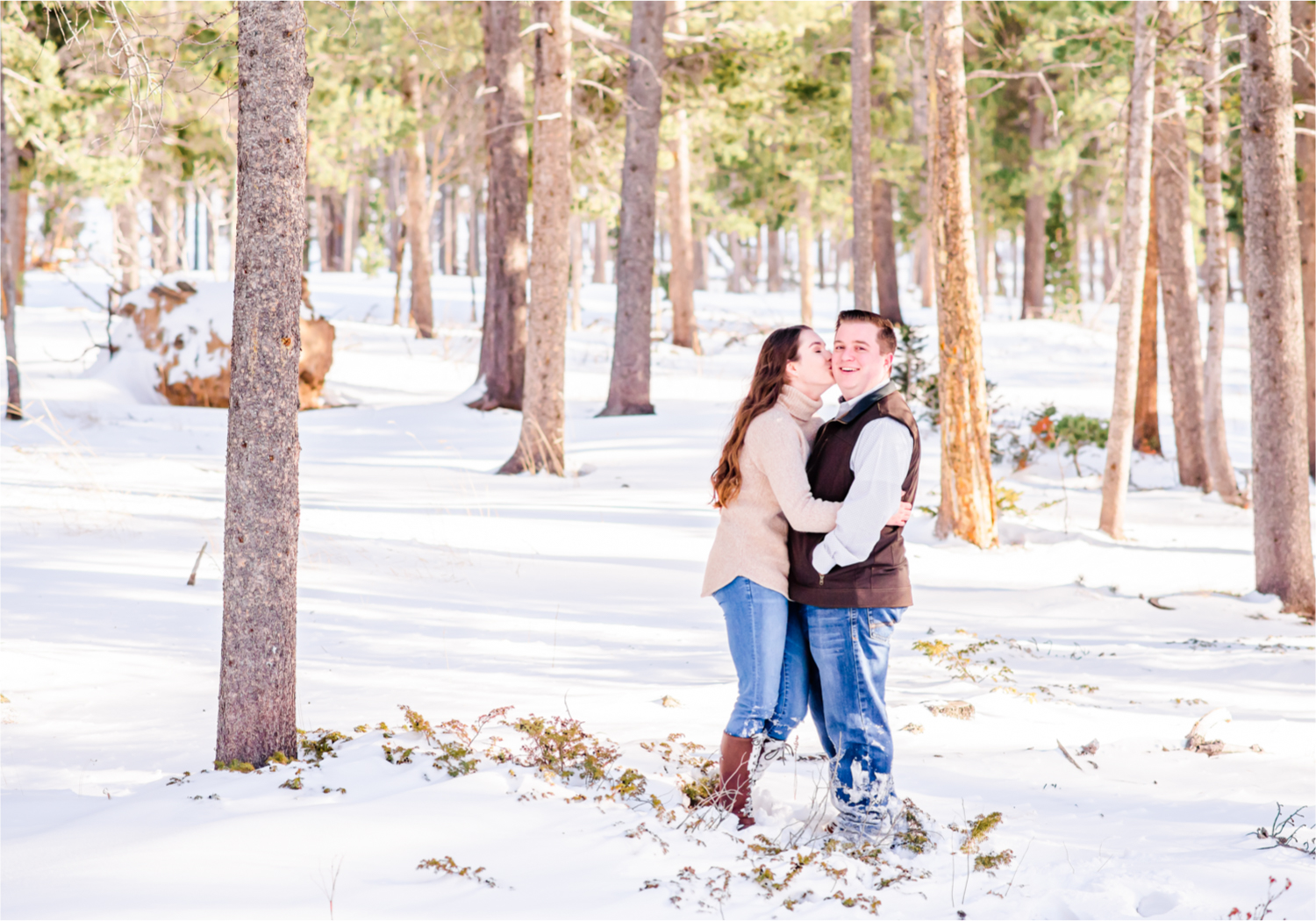 Lily Lake Winter Engagement in Estes Park | Britni Girard Photography - Colorado Wedding Photographer | Rocky Mountain National Park Photography and Downtown Estes Park River Walk