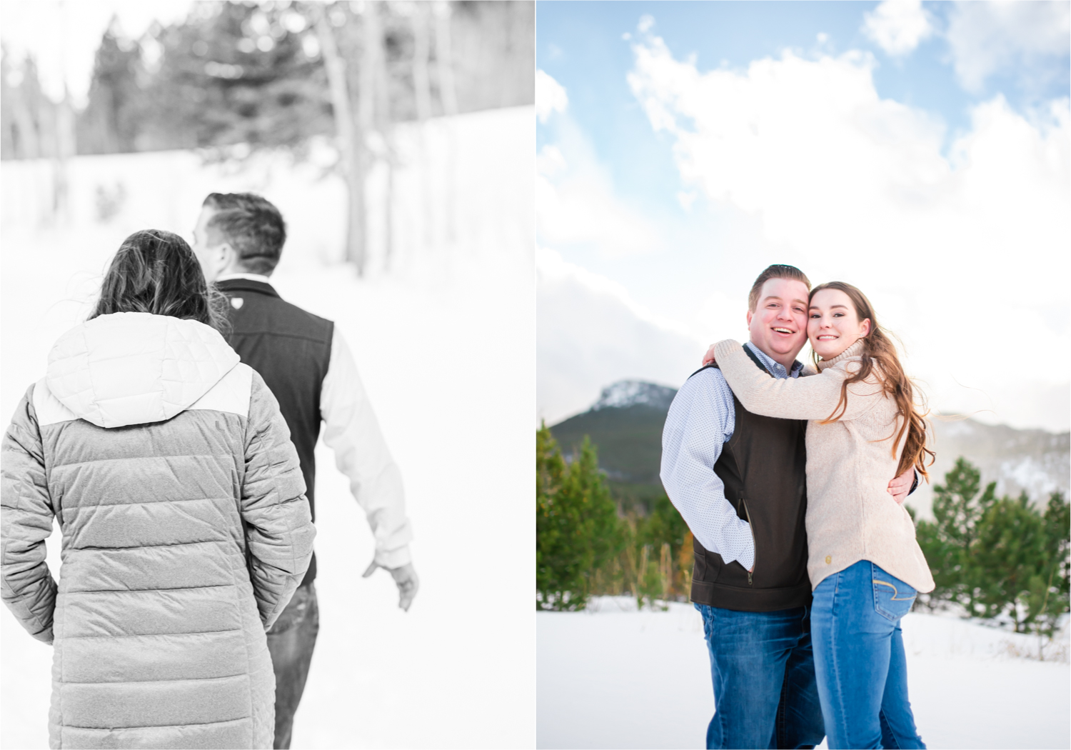Lily Lake Winter Engagement in Estes Park | Britni Girard Photography - Colorado Wedding Photographer | Rocky Mountain National Park Photography and Downtown Estes Park River Walk