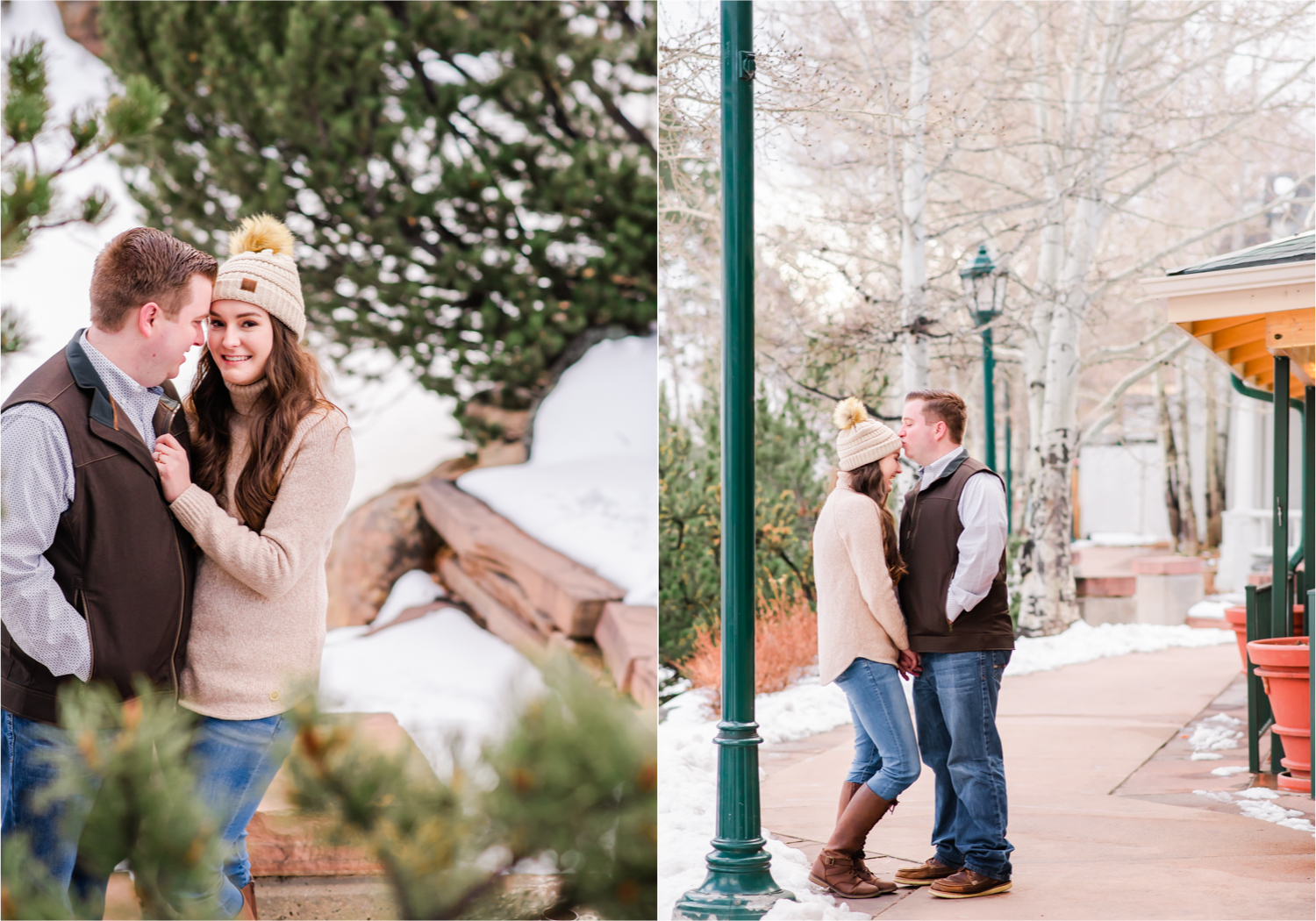 Lily Lake Winter Engagement in Estes Park | Britni Girard Photography - Colorado Wedding Photographer | Rocky Mountain National Park Photography and Downtown Estes Park River Walk