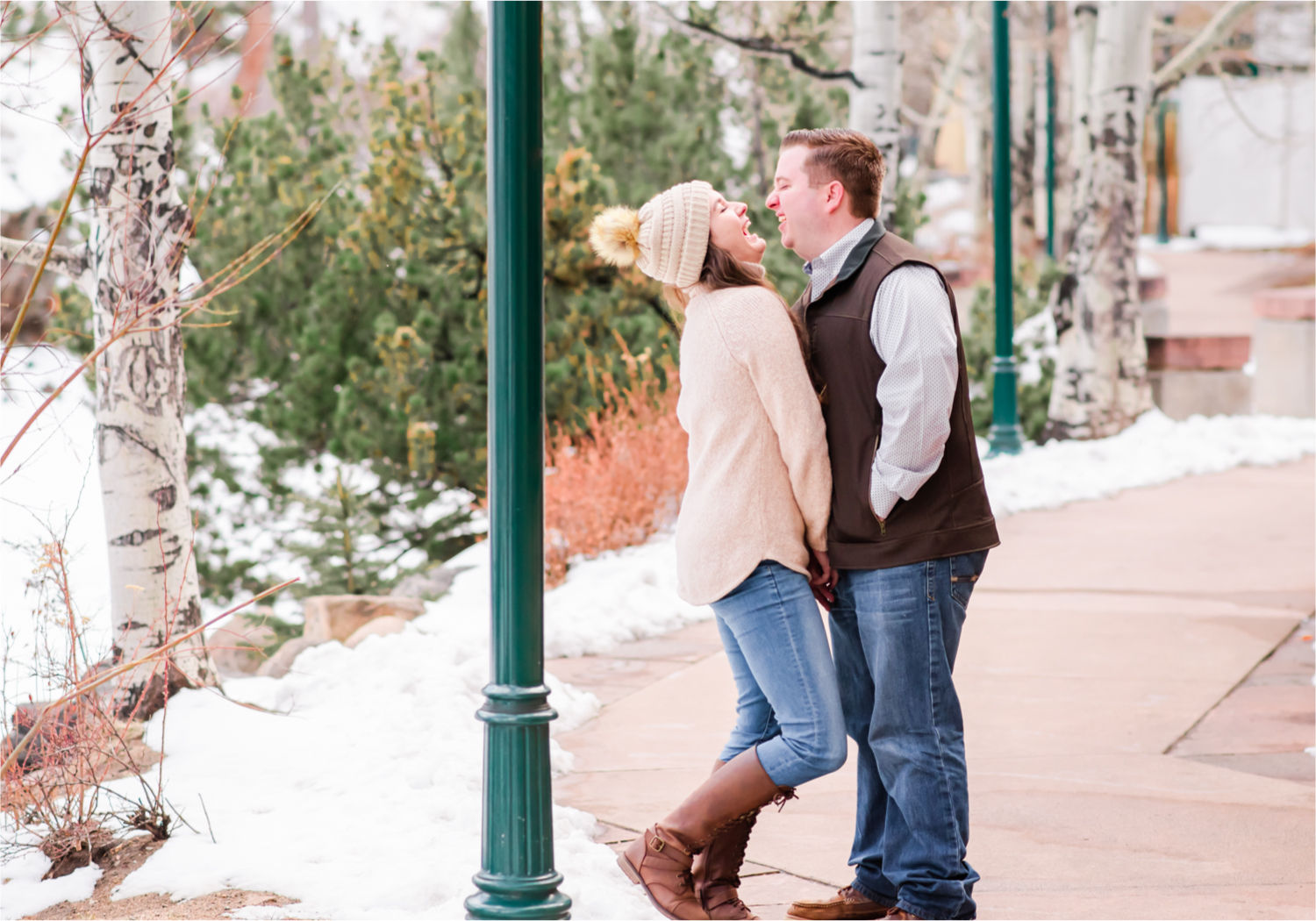 Lily Lake Winter Engagement in Estes Park | Britni Girard Photography - Colorado Wedding Photographer | Rocky Mountain National Park Photography and Downtown Estes Park River Walk