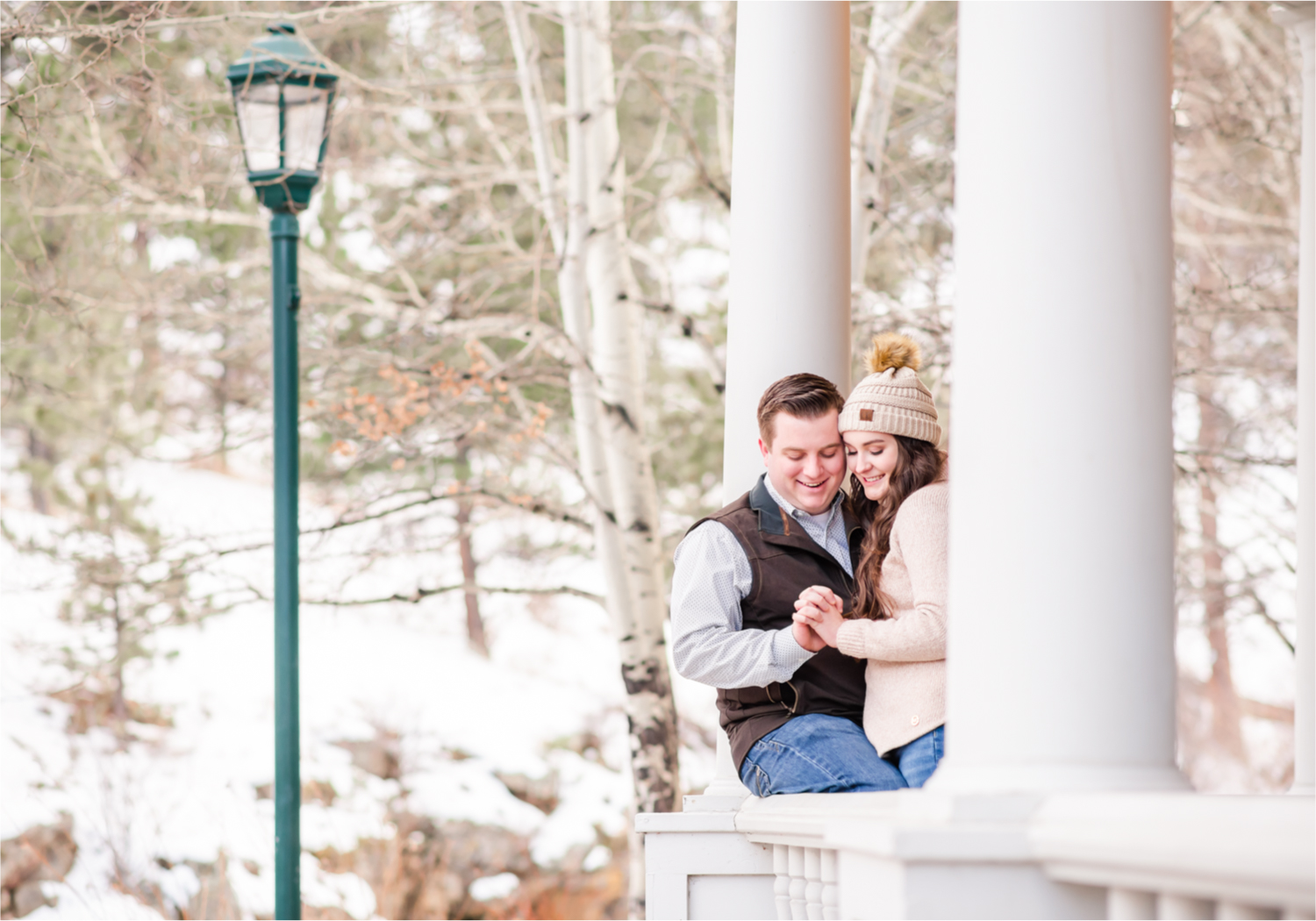Lily Lake Winter Engagement in Estes Park | Britni Girard Photography - Colorado Wedding Photographer | Rocky Mountain National Park Photography and Downtown Estes Park River Walk