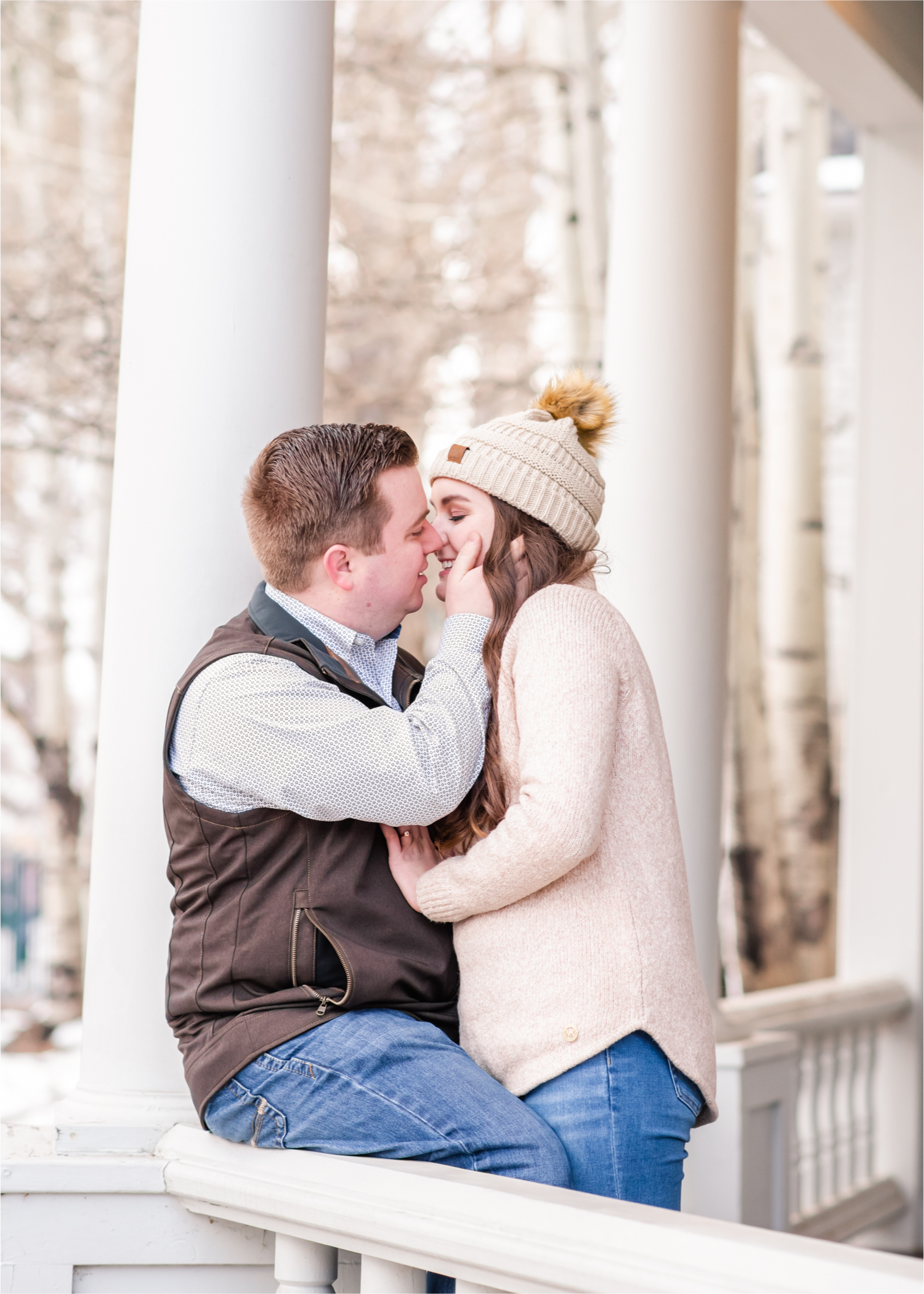 Lily Lake Winter Engagement in Estes Park | Britni Girard Photography - Colorado Wedding Photographer | Rocky Mountain National Park Photography and Downtown Estes Park River Walk