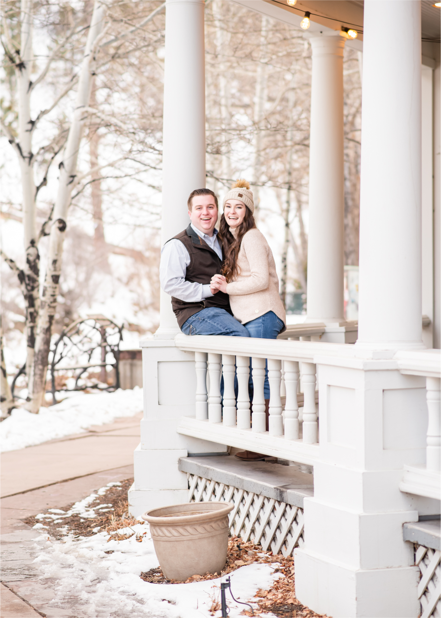 Lily Lake Winter Engagement in Estes Park | Britni Girard Photography - Colorado Wedding Photographer | Rocky Mountain National Park Photography and Downtown Estes Park River Walk
