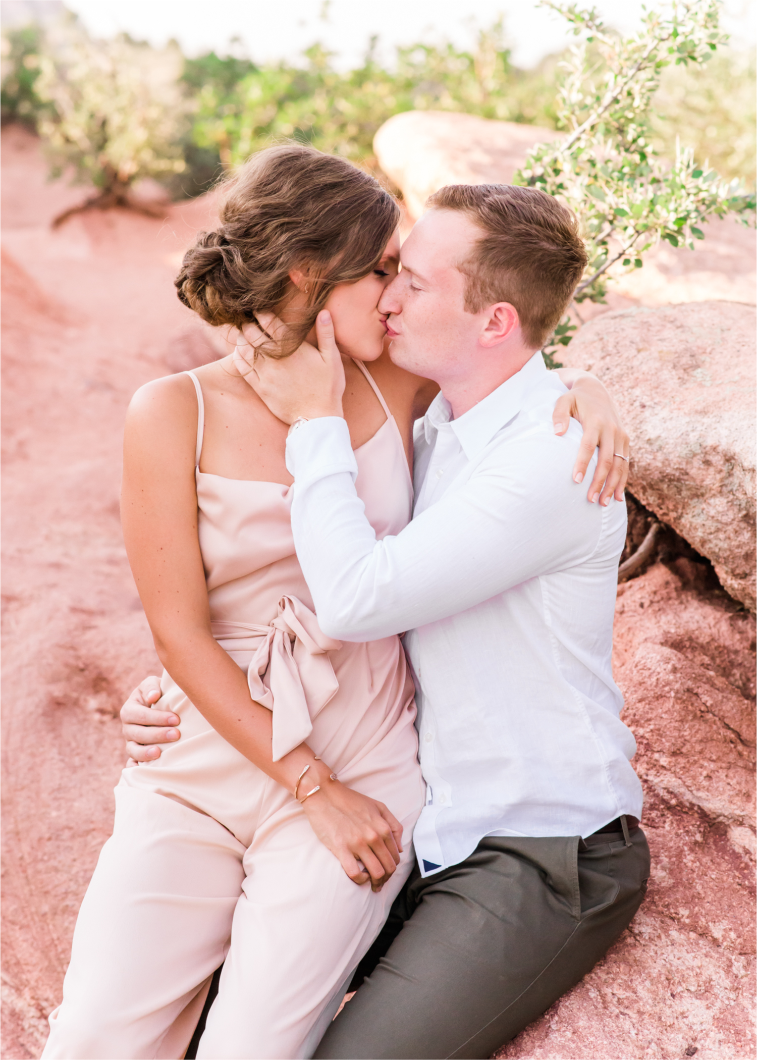 Sunset Engagement at Garden of the Gods in Colorado Springs | Britni Girard Photography | Wedding Photo Video Team | Destination Weddings and Engagements
