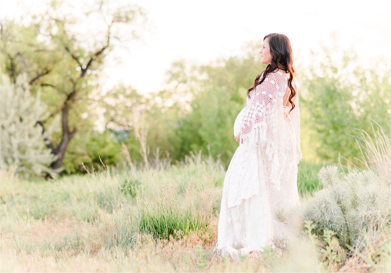 Spring Maternity Session in Loveland Colorado | Britni Girard Photography | Romantic Boho Inspired Maternity Session with Reclamation Dress at River's Edge | Colorado Wedding and Lifestyle Photographer