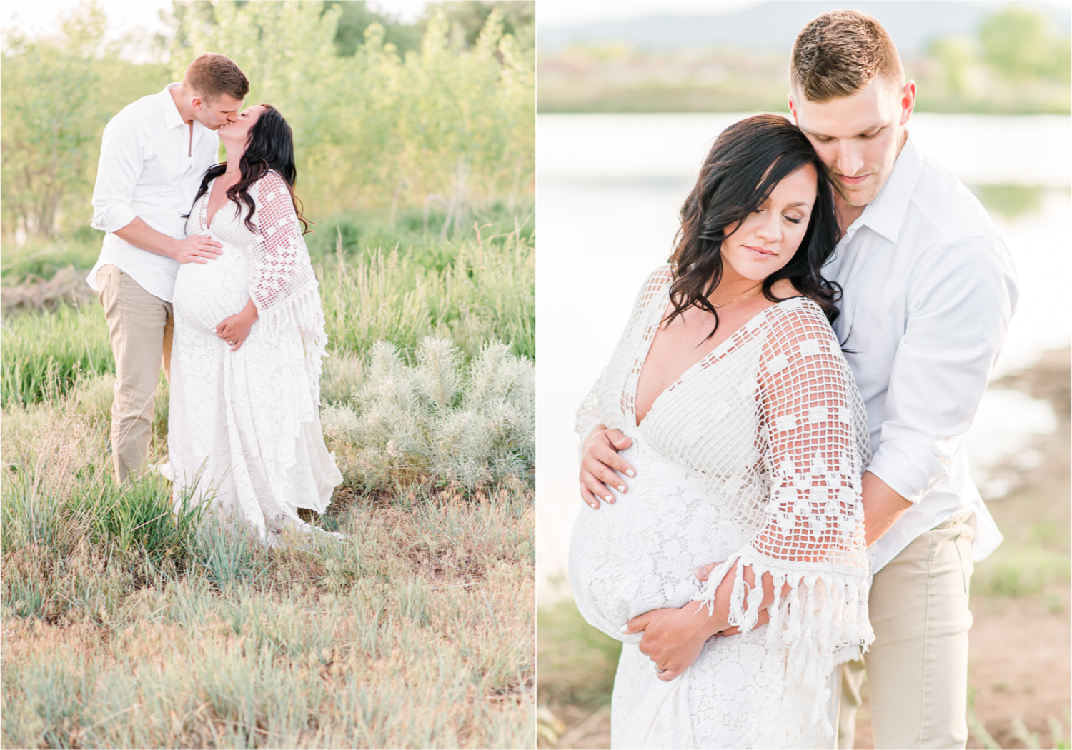 Spring Maternity Session in Loveland Colorado | Britni Girard Photography | Romantic Boho Inspired Maternity Session with Reclamation Dress at River's Edge | Colorado Wedding and Lifestyle Photographer