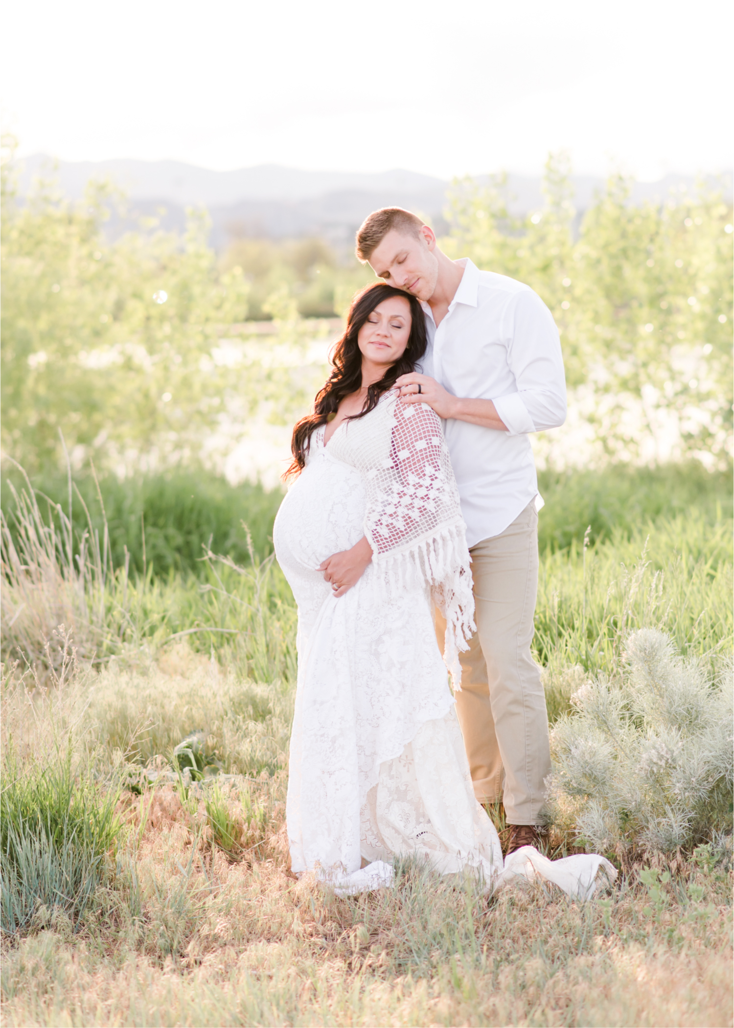 Spring Maternity Session in Loveland Colorado | Britni Girard Photography | Romantic Boho Inspired Maternity Session with Reclamation Dress at River's Edge | Colorado Wedding and Lifestyle Photographer