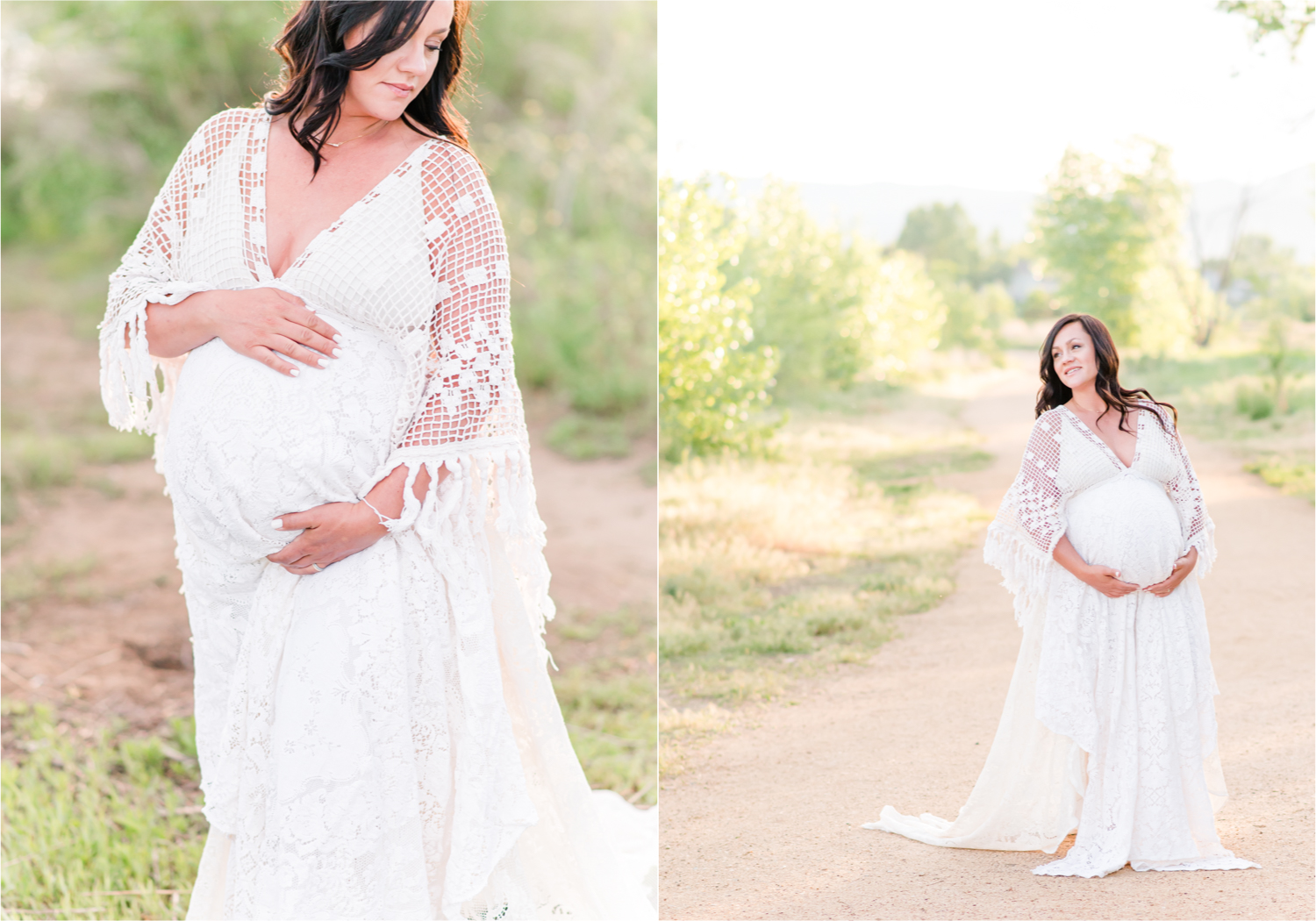 Spring Maternity Session in Loveland Colorado | Britni Girard Photography | Romantic Boho Inspired Maternity Session with Reclamation Dress at River's Edge | Colorado Wedding and Lifestyle Photographer
