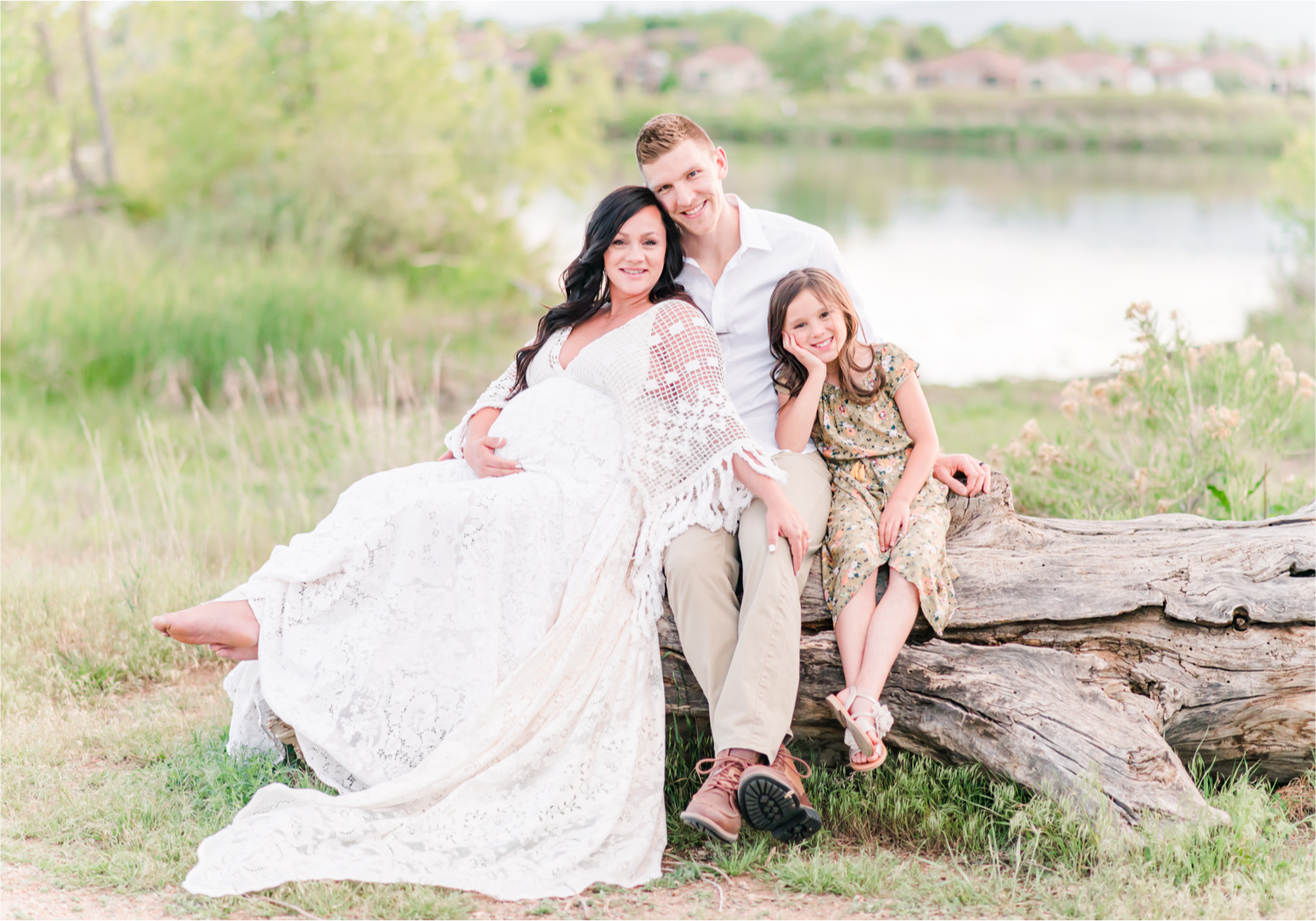 Spring Maternity Session in Loveland Colorado | Britni Girard Photography | Romantic Boho Inspired Maternity Session with Reclamation Dress at River's Edge | Colorado Wedding and Lifestyle Photographer