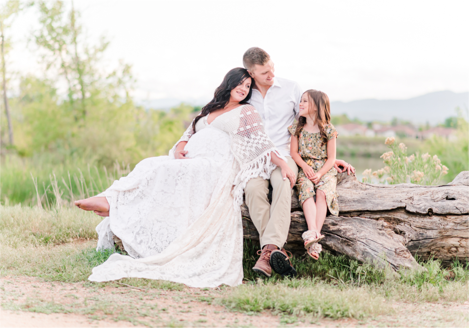 Spring Maternity Session in Loveland Colorado | Britni Girard Photography | Romantic Boho Inspired Maternity Session with Reclamation Dress at River's Edge | Colorado Wedding and Lifestyle Photographer