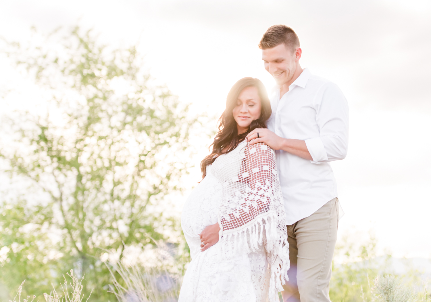 Spring Maternity Session in Loveland Colorado | Britni Girard Photography | Romantic Boho Inspired Maternity Session with Reclamation Dress at River's Edge | Colorado Wedding and Lifestyle Photographer