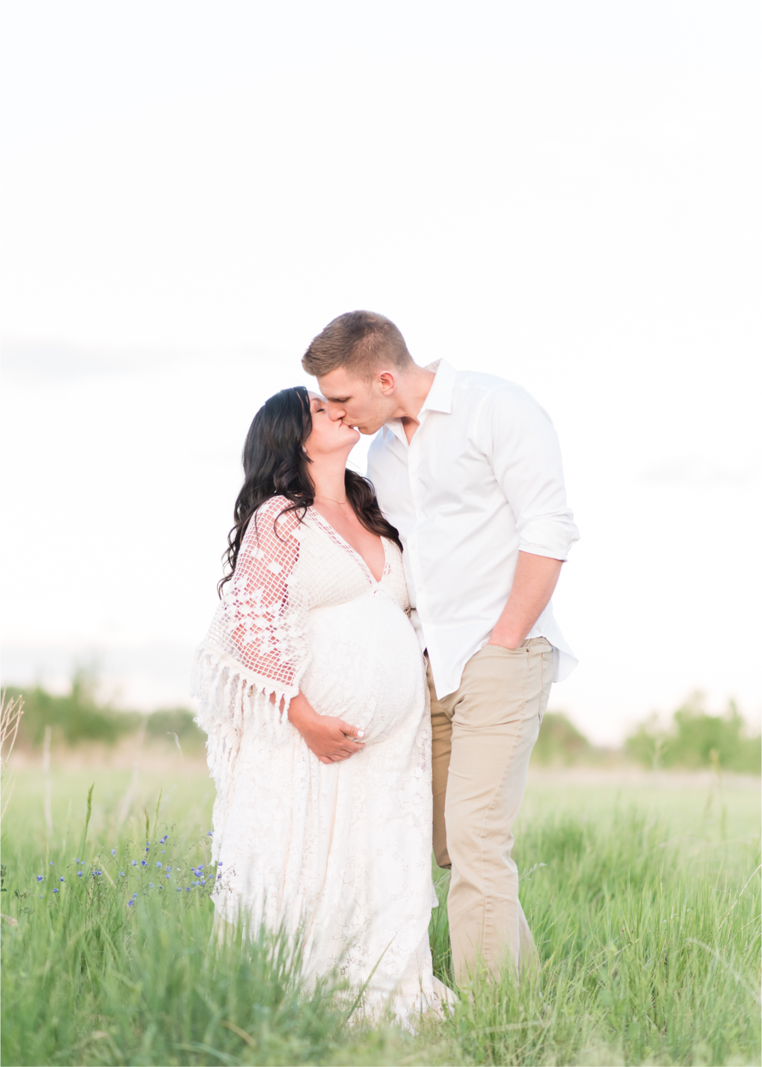 Spring Maternity Session in Loveland Colorado | Britni Girard Photography | Romantic Boho Inspired Maternity Session with Reclamation Dress at River's Edge | Colorado Wedding and Lifestyle Photographer