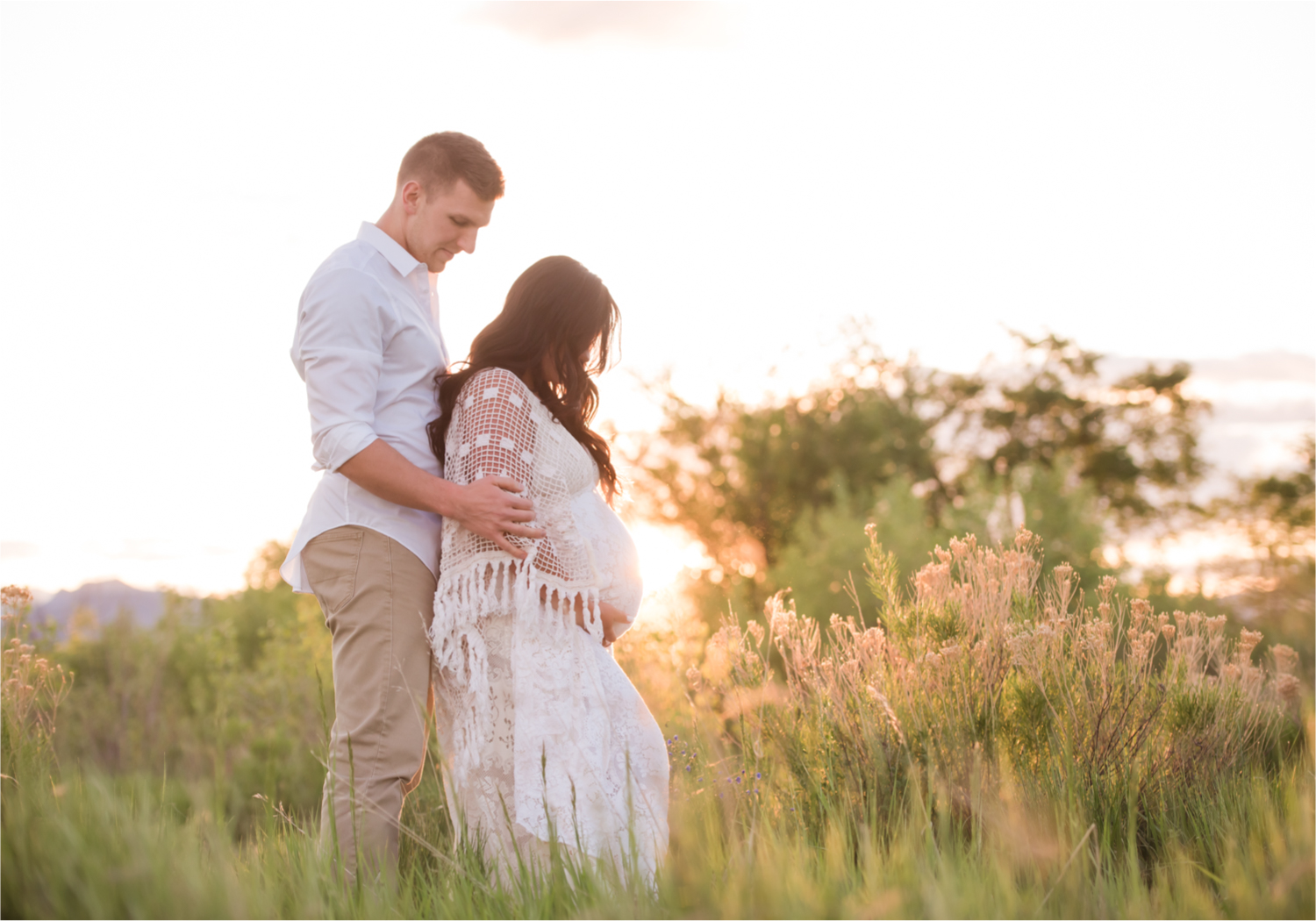 Spring Maternity Session in Loveland Colorado | Britni Girard Photography | Romantic Boho Inspired Maternity Session with Reclamation Dress at River's Edge | Colorado Wedding and Lifestyle Photographer