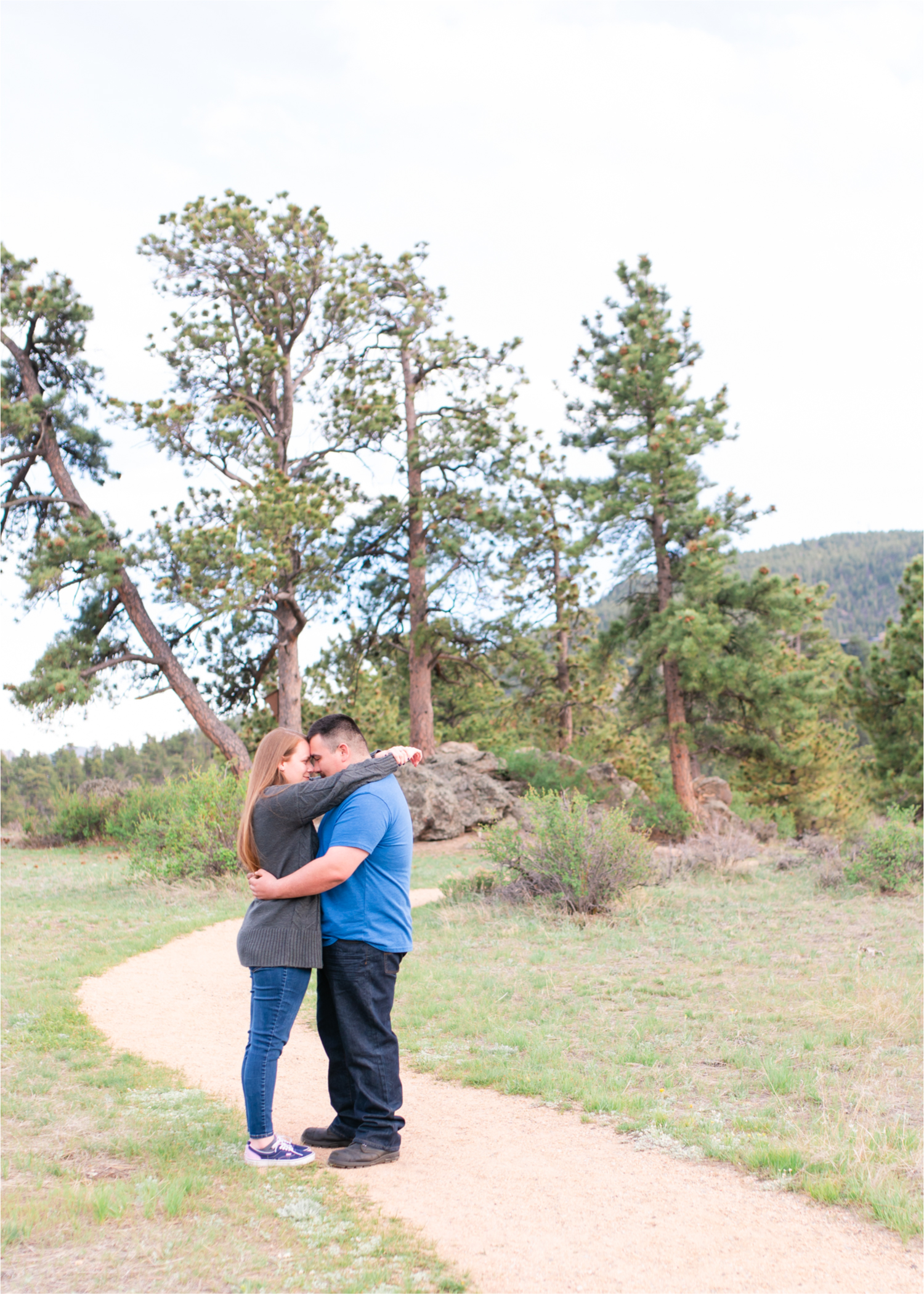 Estes Park Summer Engagement | Britni Girard Photography | Colorado Wedding Photography and Videography Team | Adventures along trails overlooking the mountains, followed by a romantic stroll in downtown Estes Park and Bond Park