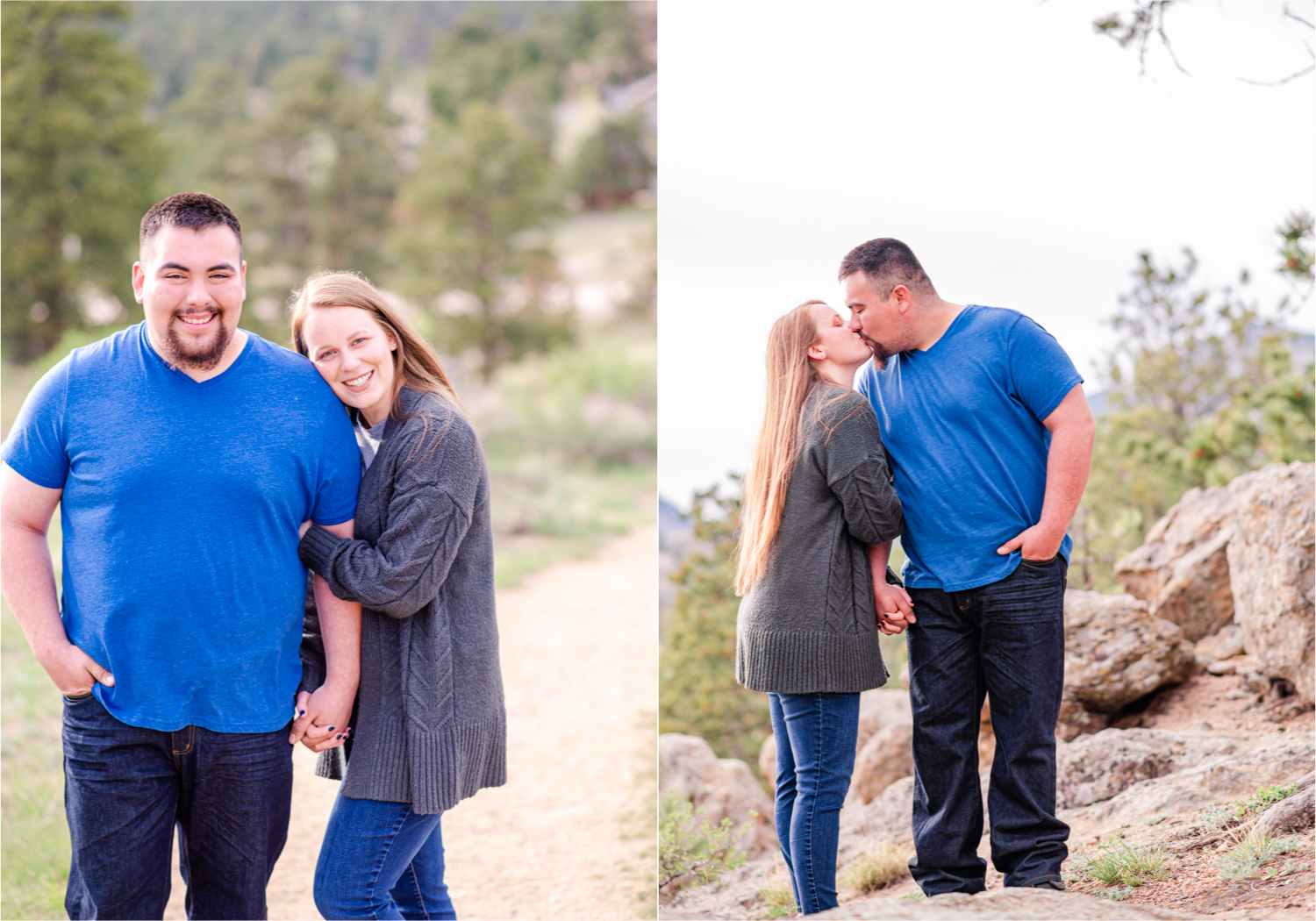 Estes Park Summer Engagement | Britni Girard Photography | Colorado Wedding Photography and Videography Team | Adventures along trails overlooking the mountains, followed by a romantic stroll in downtown Estes Park and Bond Park