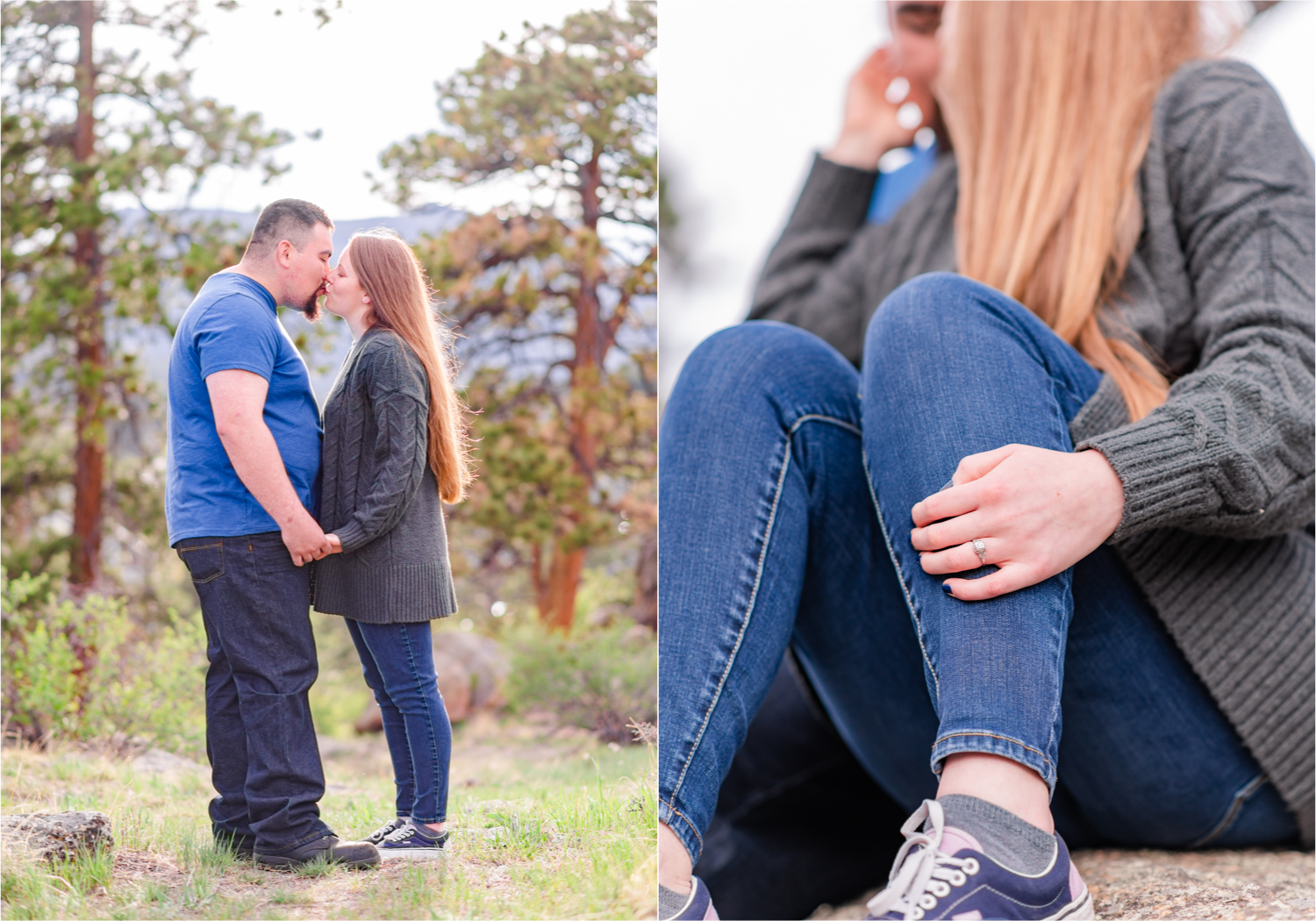 Estes Park Summer Engagement | Britni Girard Photography | Colorado Wedding Photography and Videography Team | Adventures along trails overlooking the mountains, followed by a romantic stroll in downtown Estes Park and Bond Park