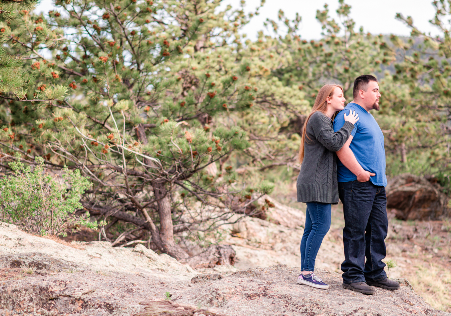 Estes Park Summer Engagement | Britni Girard Photography | Colorado Wedding Photography and Videography Team | Adventures along trails overlooking the mountains, followed by a romantic stroll in downtown Estes Park and Bond Park