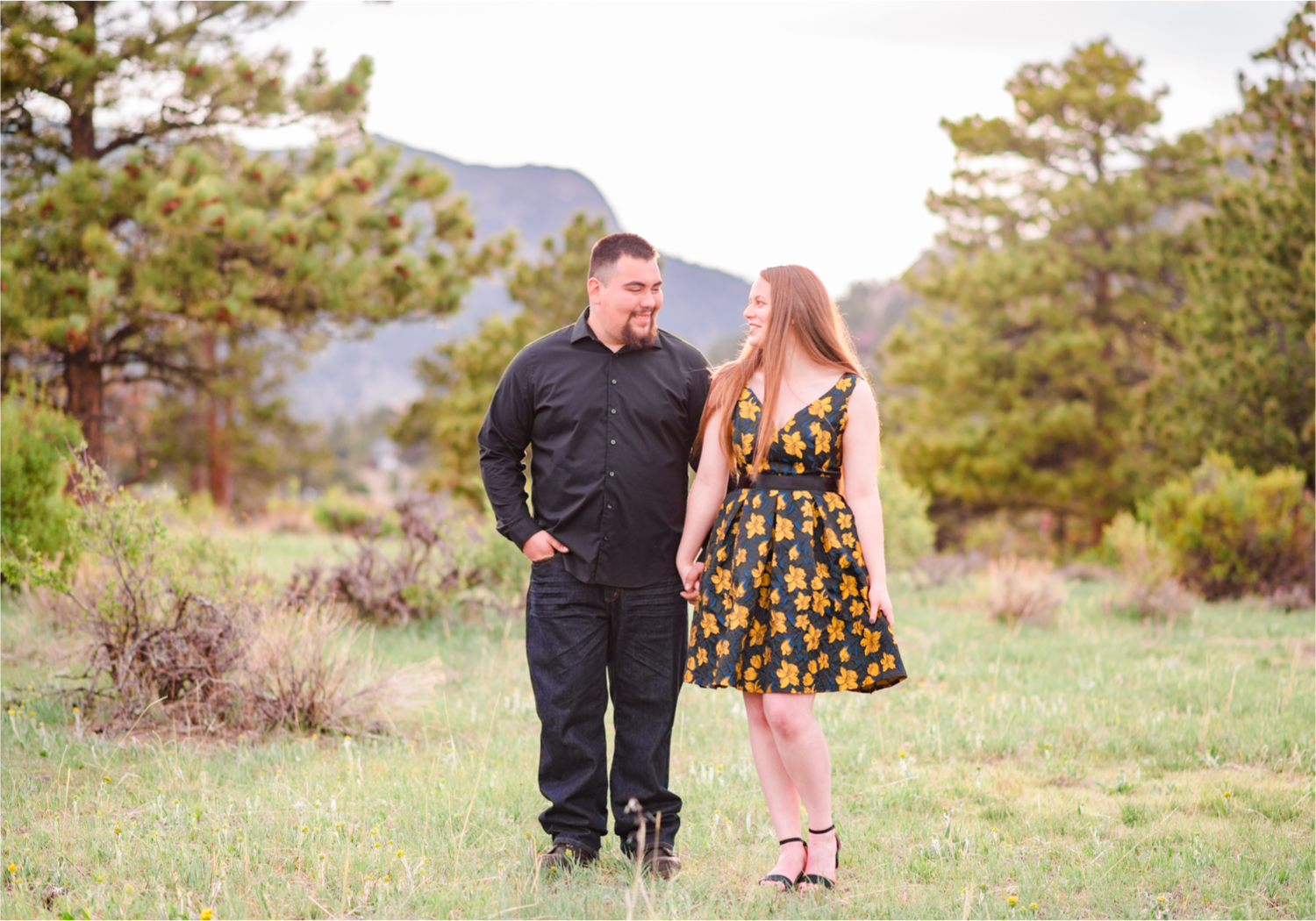 Estes Park Summer Engagement | Britni Girard Photography | Colorado Wedding Photography and Videography Team | Adventures along trails overlooking the mountains, followed by a romantic stroll in downtown Estes Park and Bond Park