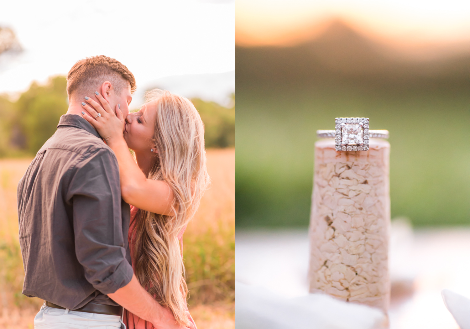 Romantic Winery engagement at Sweet Heart Winery in Loveland  | Britni Girard Photography, Colorado Wedding Photographer | Strolls along the Big Thompson River at Sunset, toasting their engagement with Sweet Heart Wine and dancing in the field during sunset