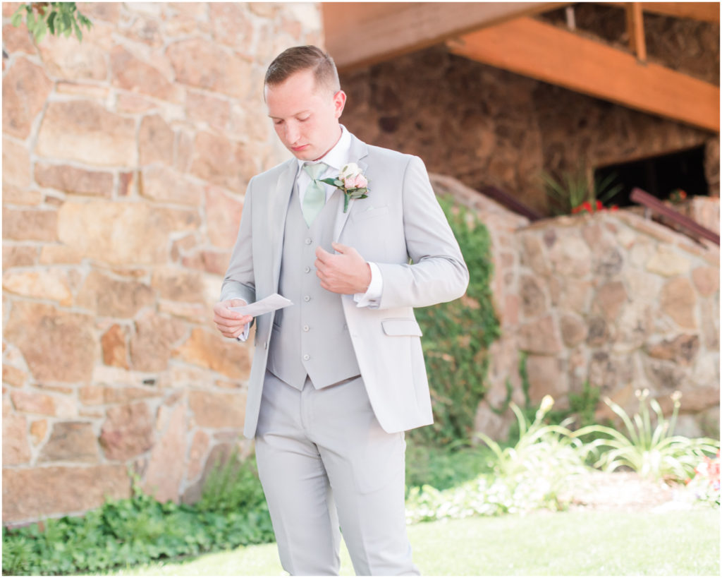 Elegant wedding on the chipping green at Cheyenne Mountain Resort | Britni Girard Photography | Colorado Wedding Photo and Video Team | Bride and Groom | Flowers by A Wildflower Florist | Hair and Makeup by The Day on Location Beauty | Dress from Brickhouse Bridal in Houston | Groom Attire from Generation Tux