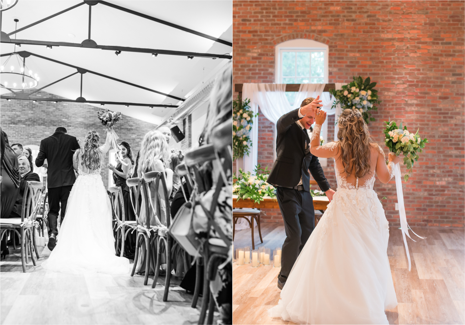 Romantic and Rustic Wedding at The Mill in Windsor | Britni Girard Photography | Colorado based wedding photography and videography team | Bride and groom entrance to reception