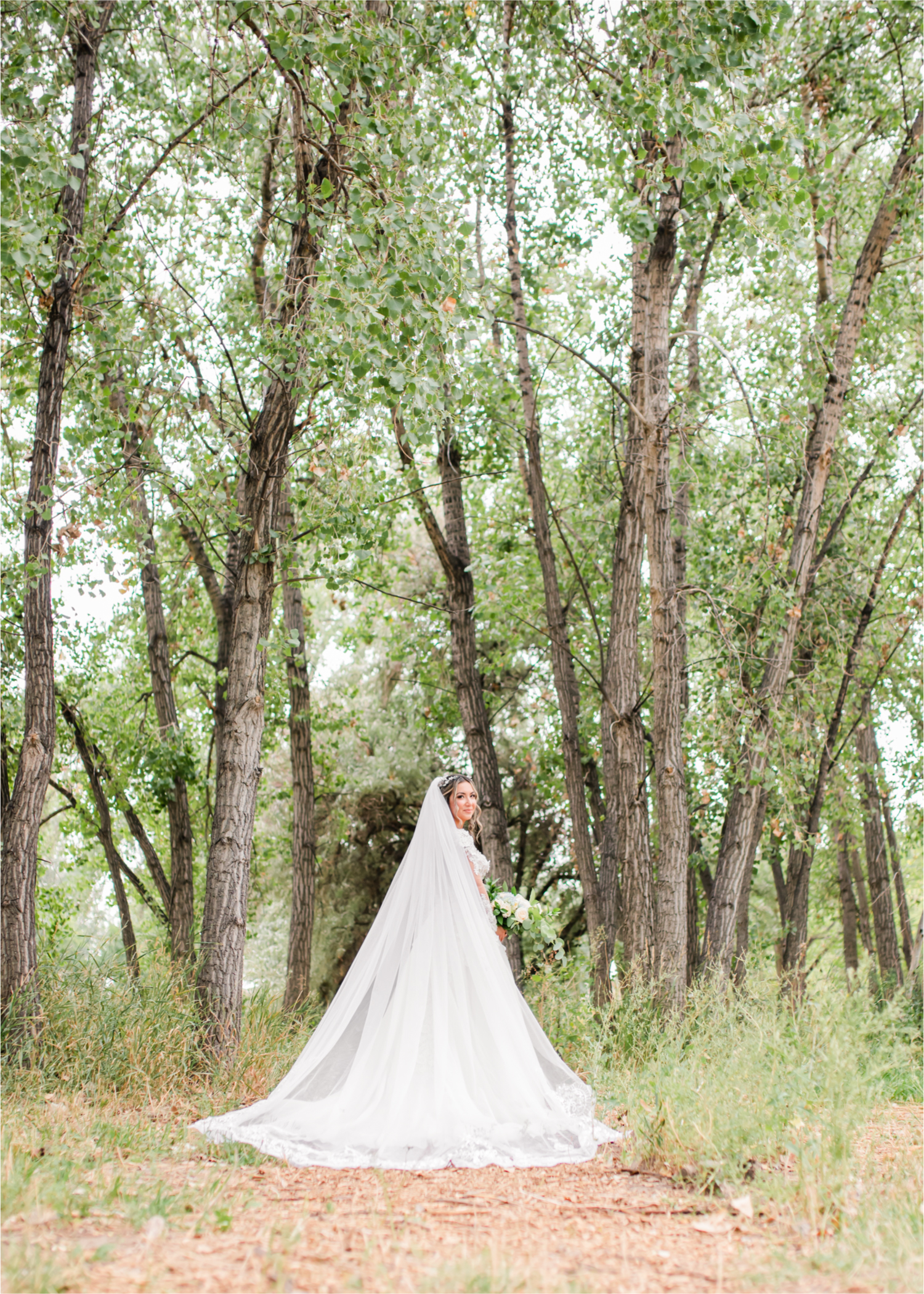 Romantic and Rustic Wedding at The Mill in Windsor | Britni Girard Photography | Colorado based wedding photography and videography team | Bride Portraits | Bride's Dress from Madeira Wedding in Kiev Ukraine | Portraits at Eastman Park