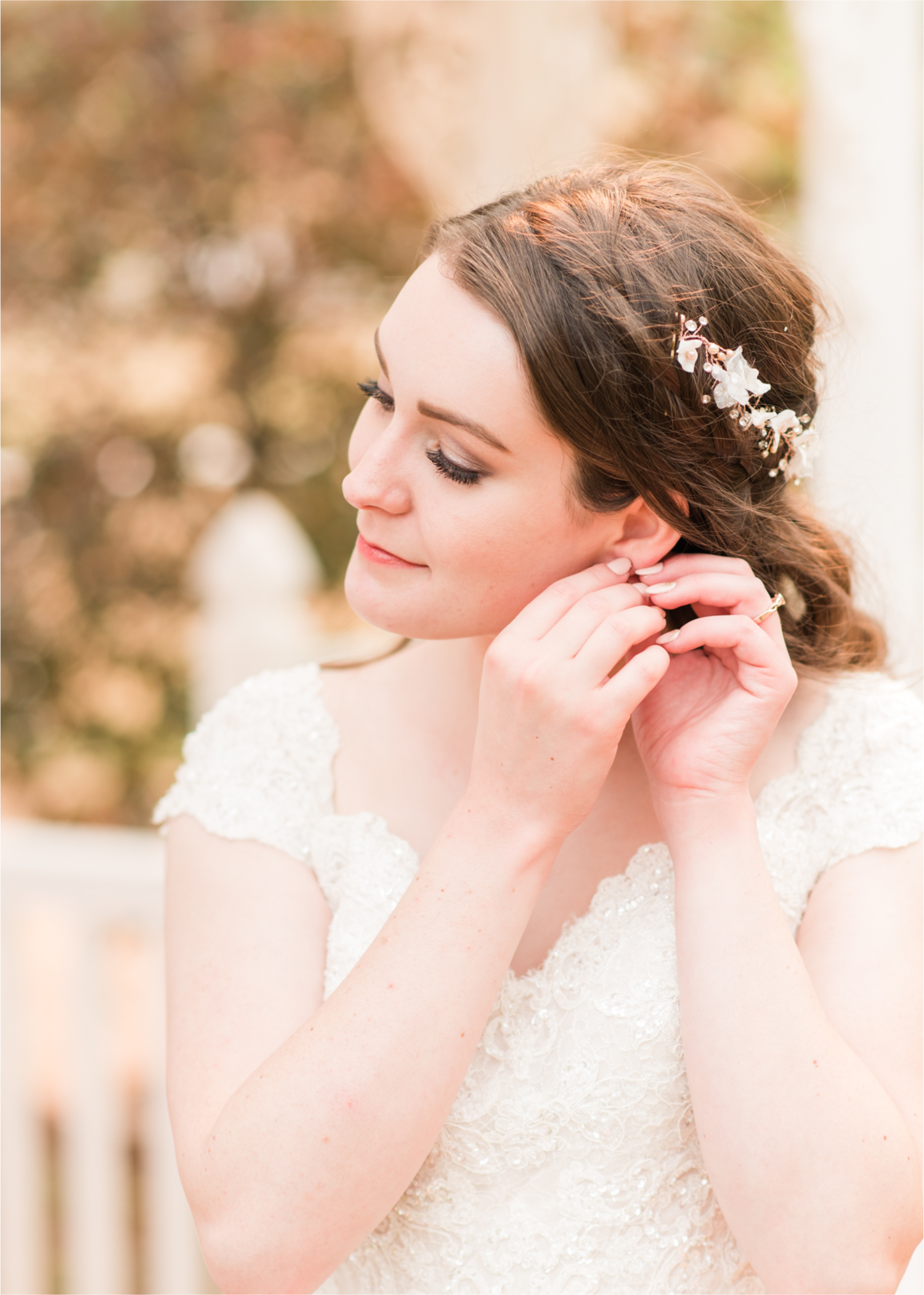 Summer Ellis Ranch Wedding in Loveland Colorado | Britni Girard Photography | Wedding Photo and Video Team | Bride hair Dondi AtWow from Sola Salon in Loveland | Floral hair crystals | Bridal Portraits |