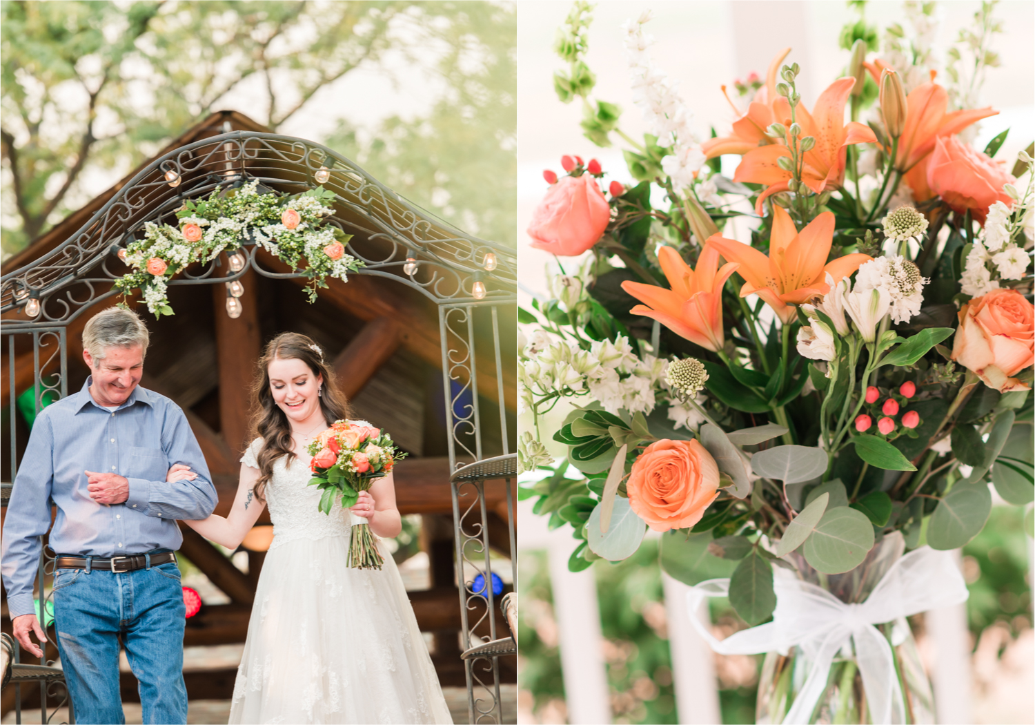 Summer Ellis Ranch Wedding in Loveland Colorado | Britni Girard Photography | Wedding Photo and Video Team | Gazebo Ceremony on Rustic Colorado Ranch - Wedding Arch entrance