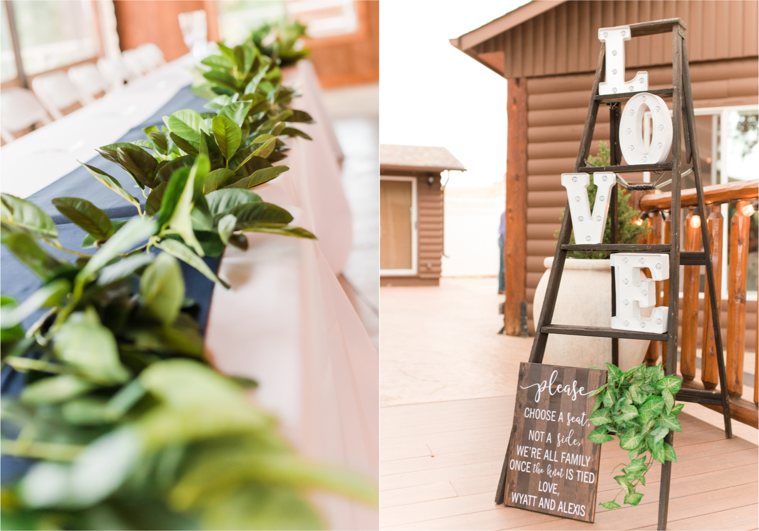 Summer Ellis Ranch Wedding in Loveland Colorado | Britni Girard Photography | Wedding Photo and Video Team | Reception glowing Love Sign entrance