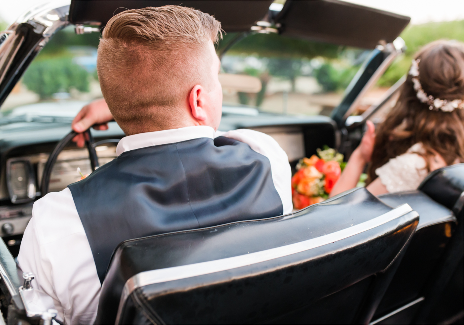 Summer Ellis Ranch Wedding in Loveland Colorado | Britni Girard Photography | Wedding Photo and Video Team | Classic Car Exit