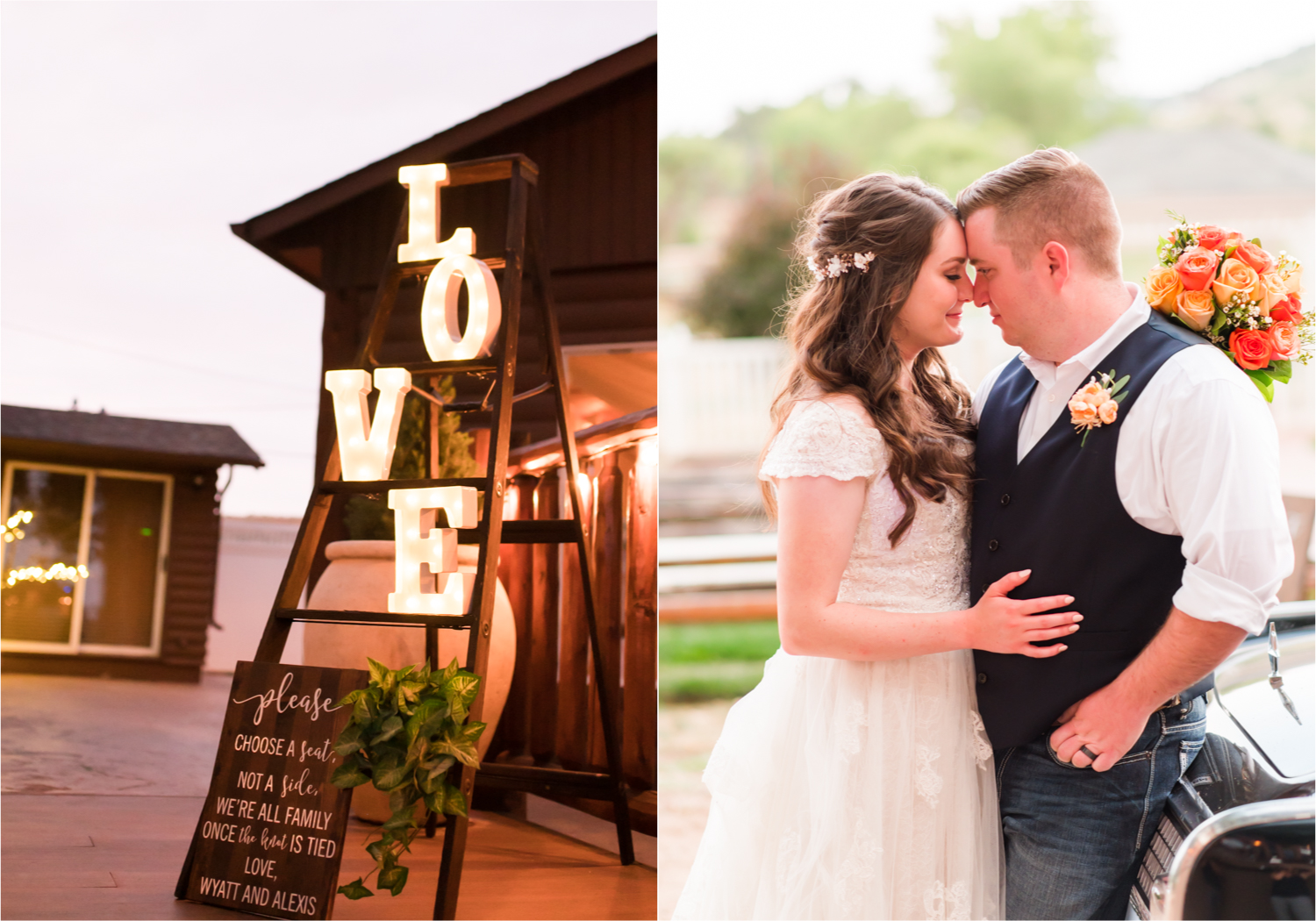 Summer Ellis Ranch Wedding in Loveland Colorado | Britni Girard Photography | Wedding Photo and Video Team | Glowing Love Sign