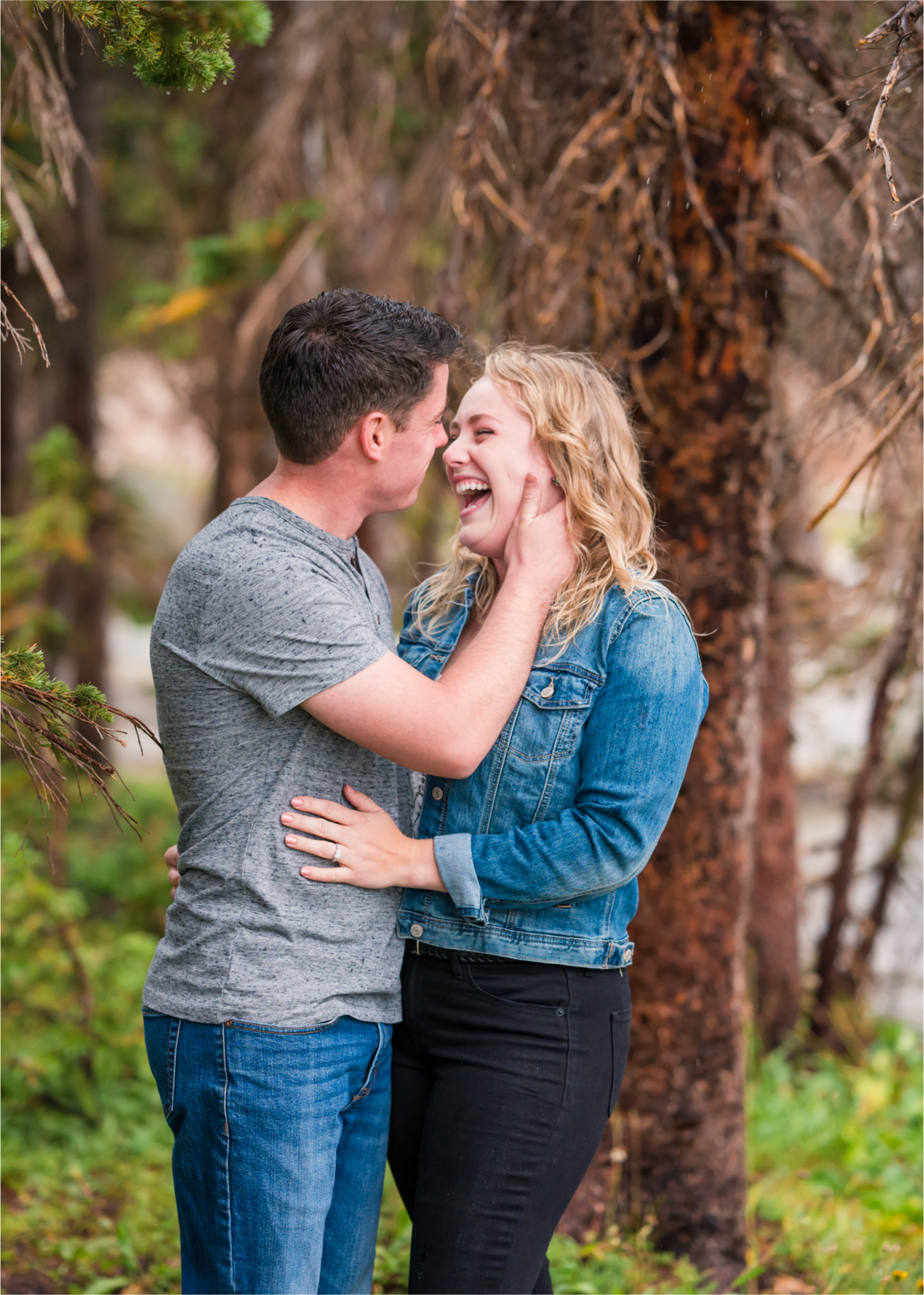 Rainy Summer Engagement at Mirror Lake in Medicine Bow National Park | Britni Girard Photography | Colorado Wedding Photographer and Videographer | Husband Wife photography team | Mountain Engagement