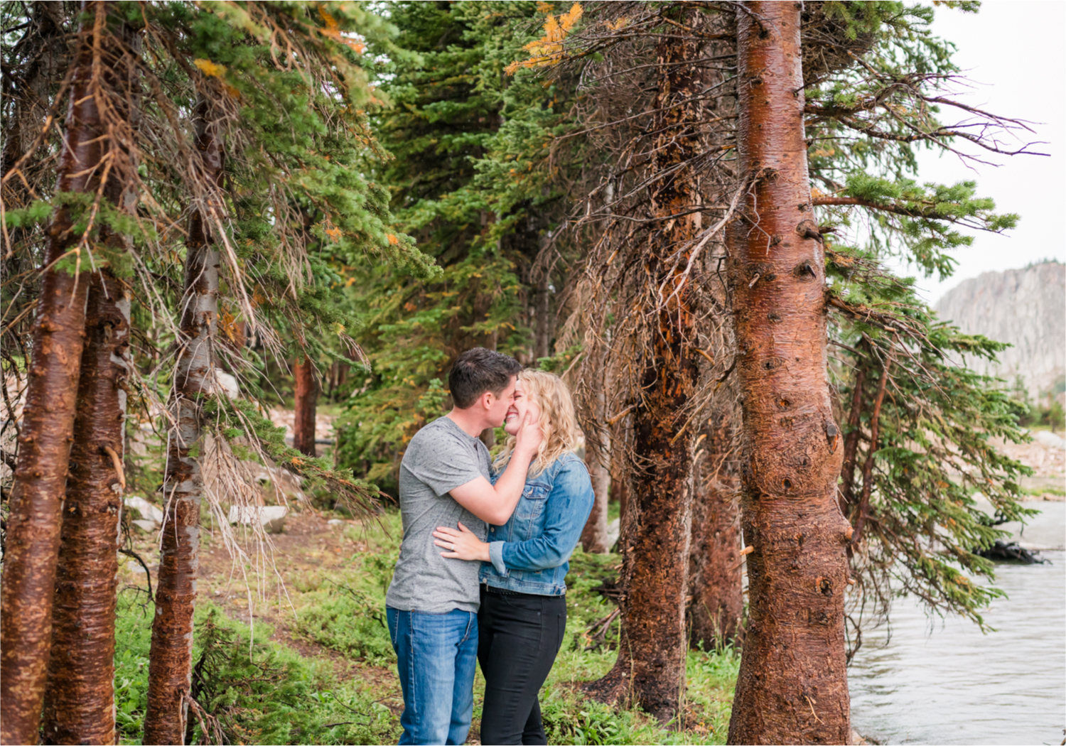 Rainy Summer Engagement at Mirror Lake in Medicine Bow National Park | Britni Girard Photography | Colorado Wedding Photographer and Videographer | Husband Wife photography team | Mountain Engagement