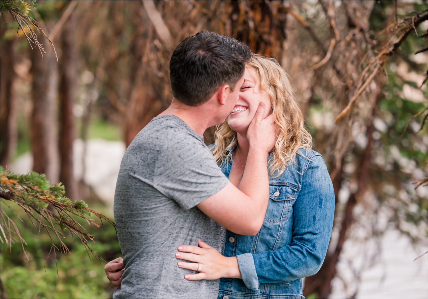 Rainy Summer Engagement at Mirror Lake in Medicine Bow National Park | Britni Girard Photography | Colorado Wedding Photographer and Videographer | Husband Wife photography team | Mountain Engagement