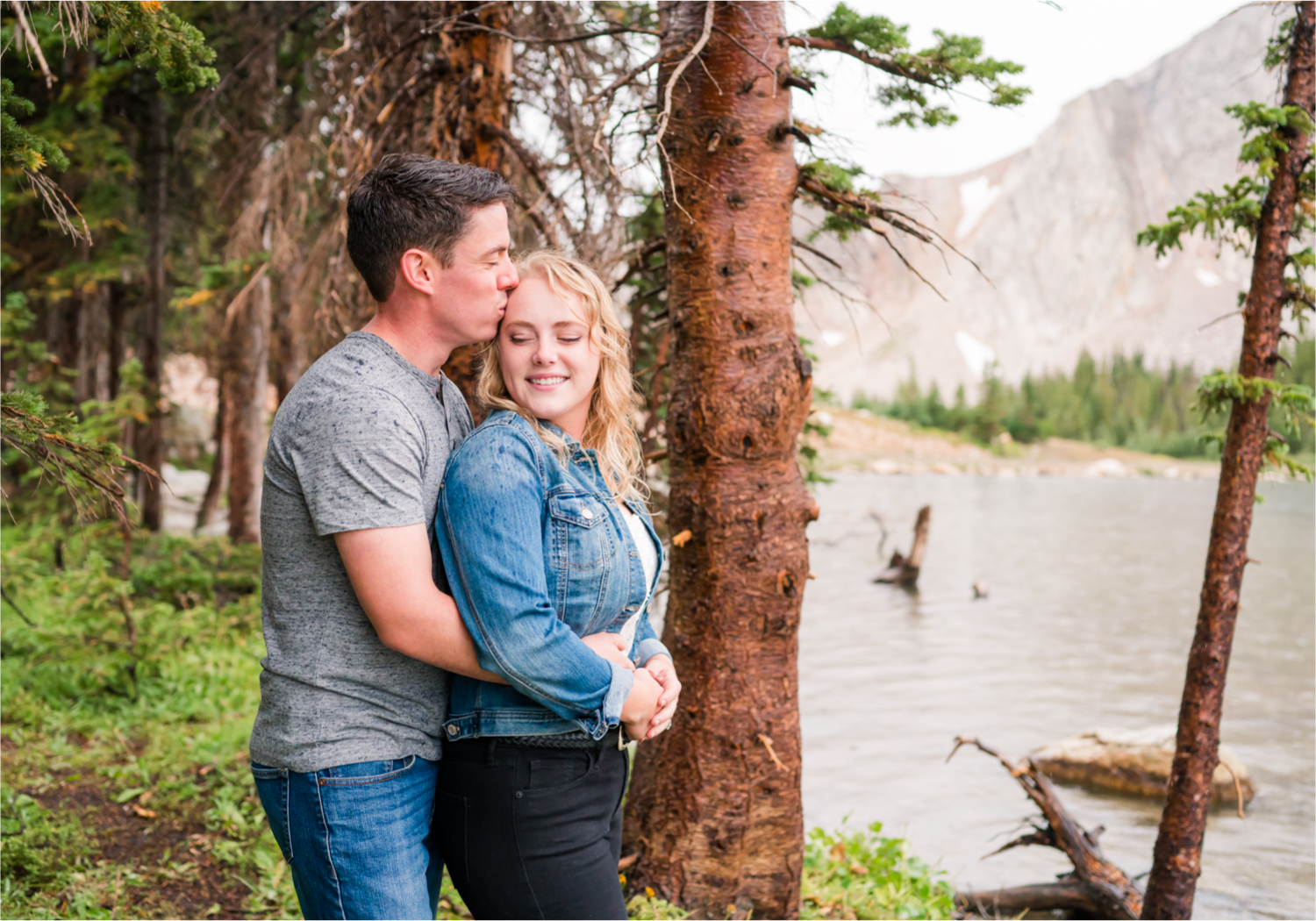 Rainy Summer Engagement at Mirror Lake in Medicine Bow National Park | Britni Girard Photography | Colorado Wedding Photographer and Videographer | Husband Wife photography team | Mountain Engagement